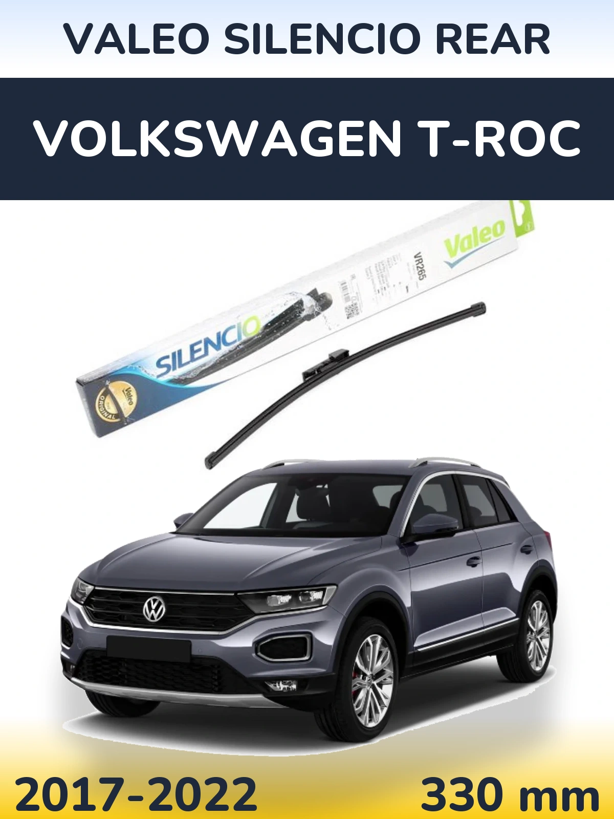 Torkarblad Valeo Silencio Rear för Volkswagen T-Roc