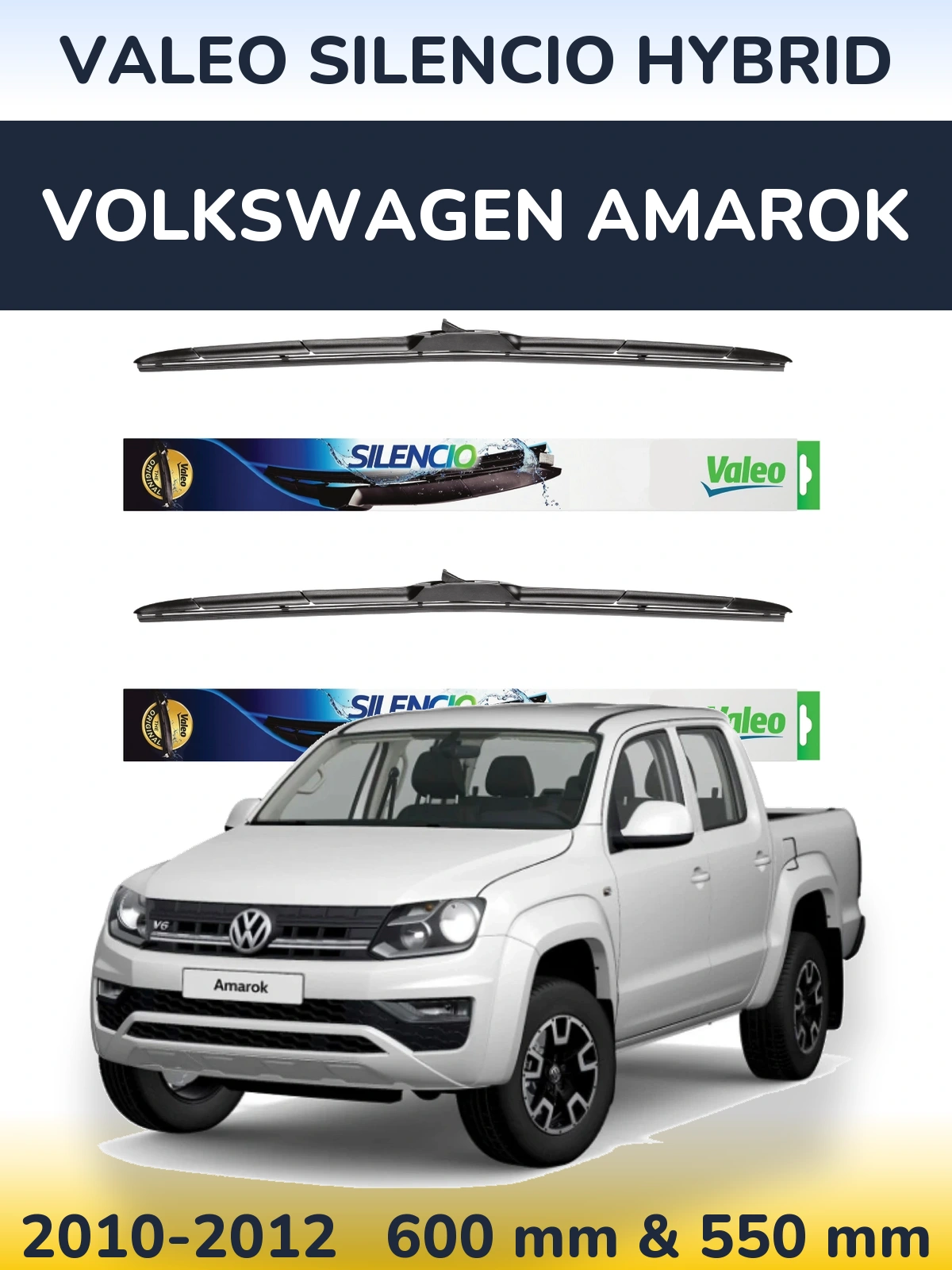 Torkarblad Valeo Silencio Hybrid för Volkswagen Amarok