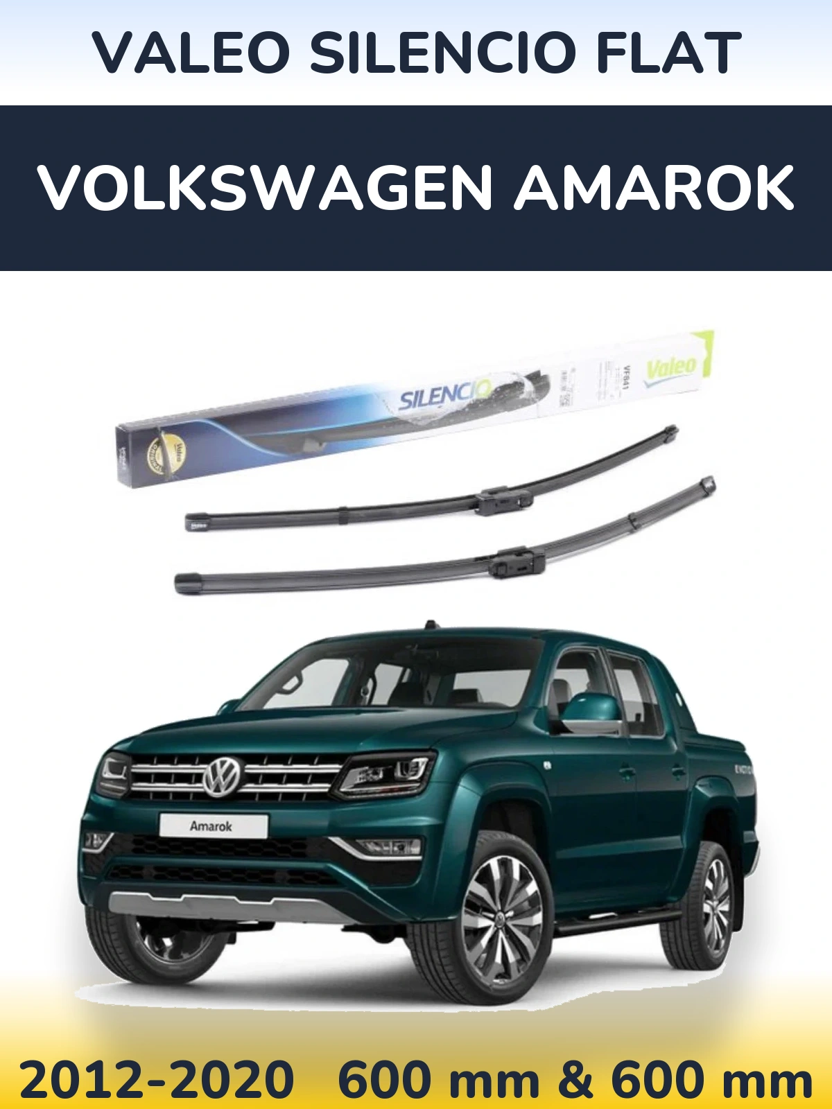 Torkarblad Valeo Silencio Flat för Volkswagen Amarok