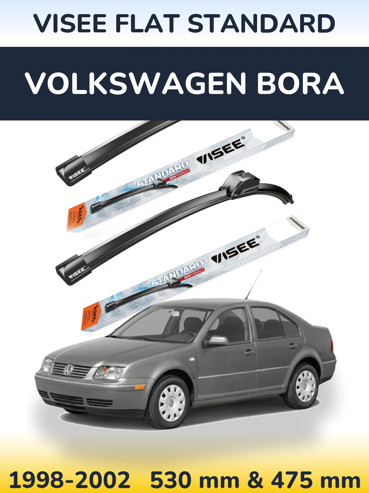 Torkarblad VISEE FLAT STANDARD för Volkswagen Bora