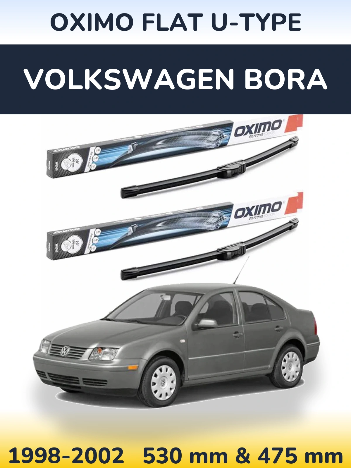 Torkarblad Oximo Flat U-type för Volkswagen Bora