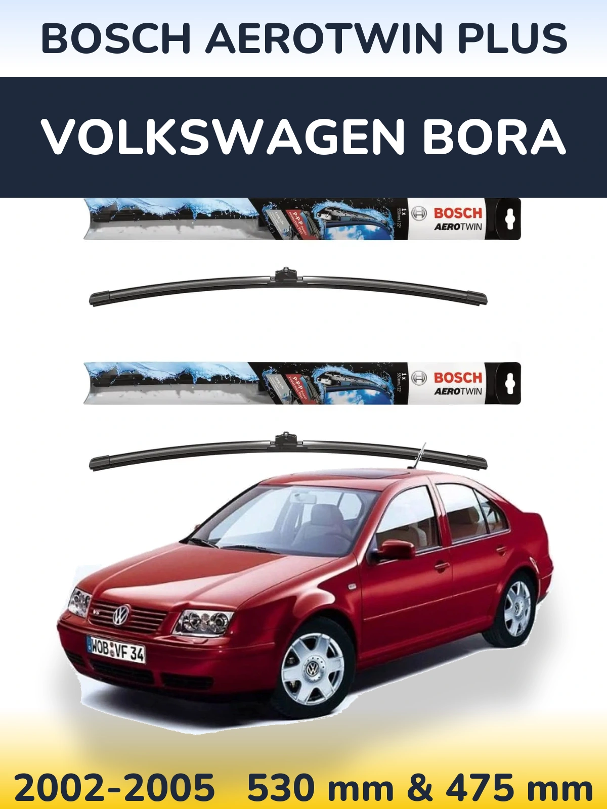Torkarblad BOSCH AeroTwin Plus för Volkswagen Bora