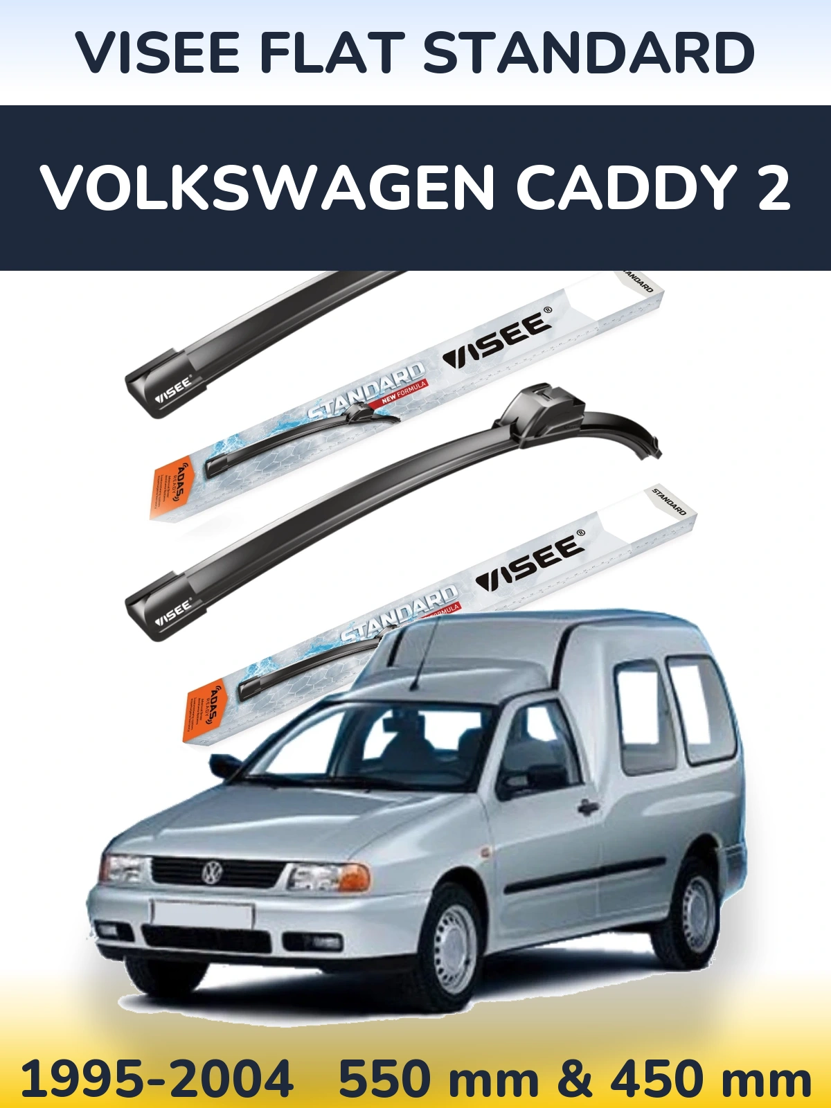 Torkarblad VISEE FLAT STANDARD för Volkswagen Caddy 2