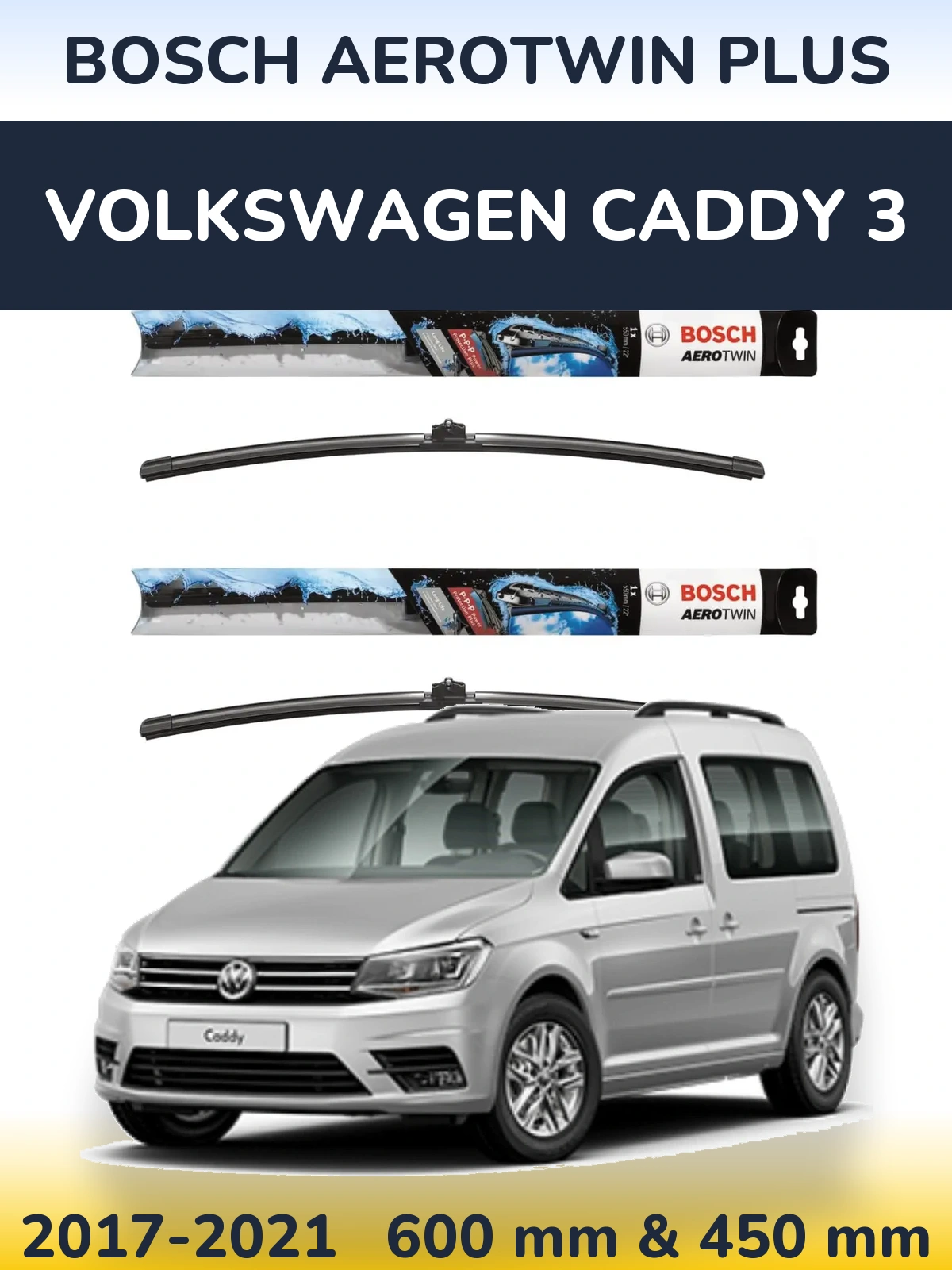 Torkarblad BOSCH AeroTwin Plus för Volkswagen Caddy 3