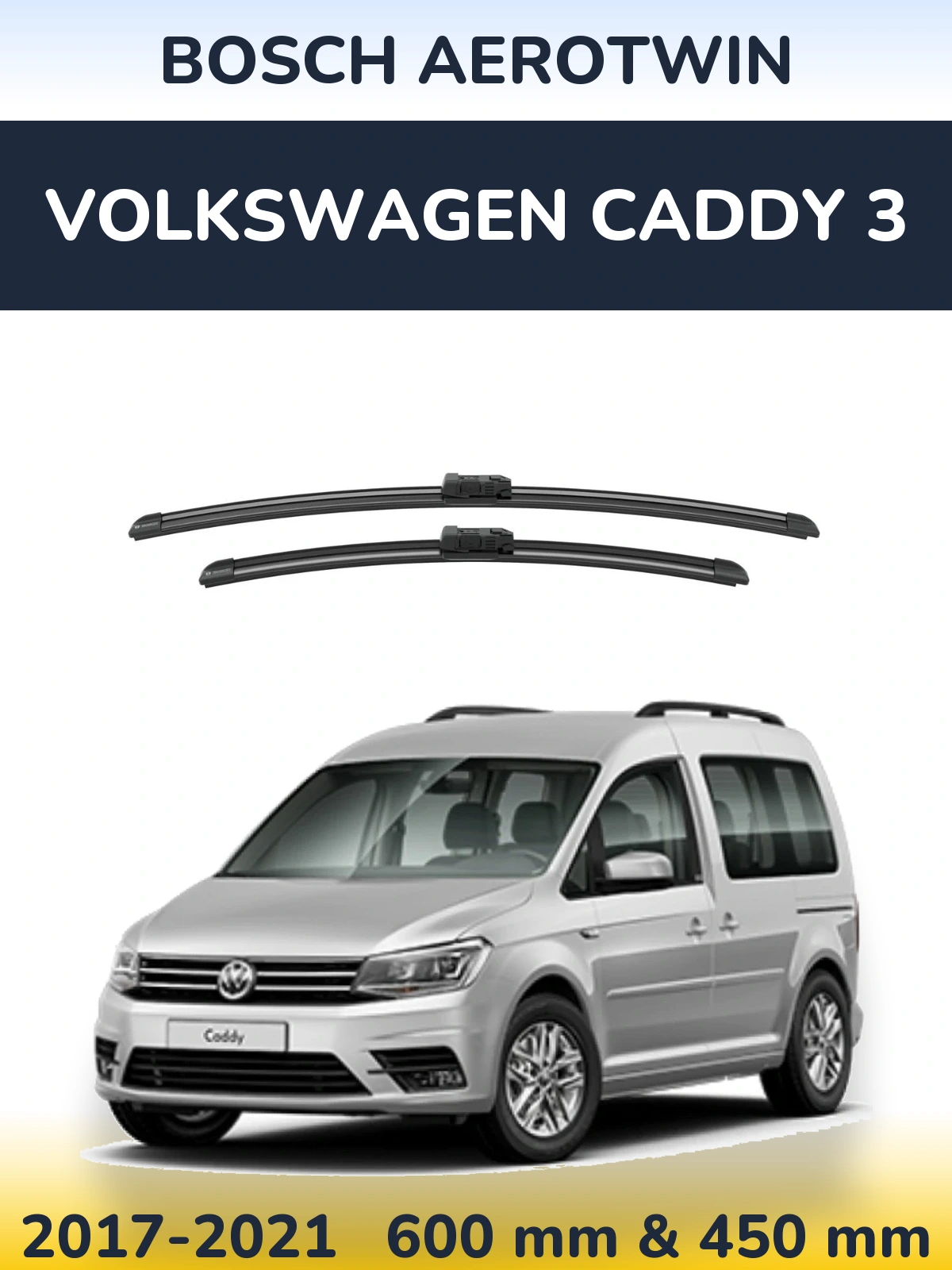 Torkarblad BOSCH AeroTwin för Volkswagen Caddy 3