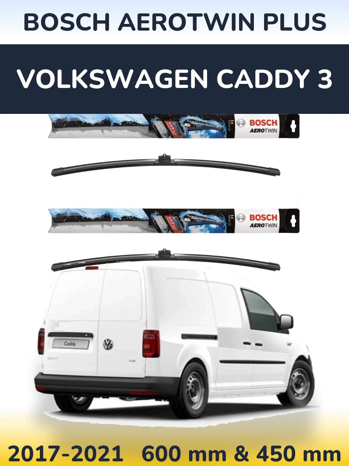 Torkarblad BOSCH AeroTwin Plus för Volkswagen Caddy 3