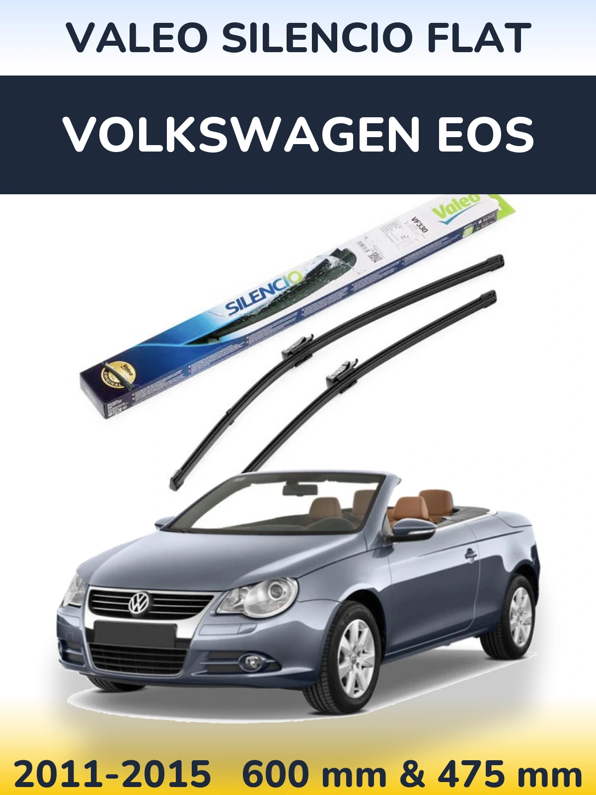 Torkarblad Valeo Silencio Flat för Volkswagen EOS