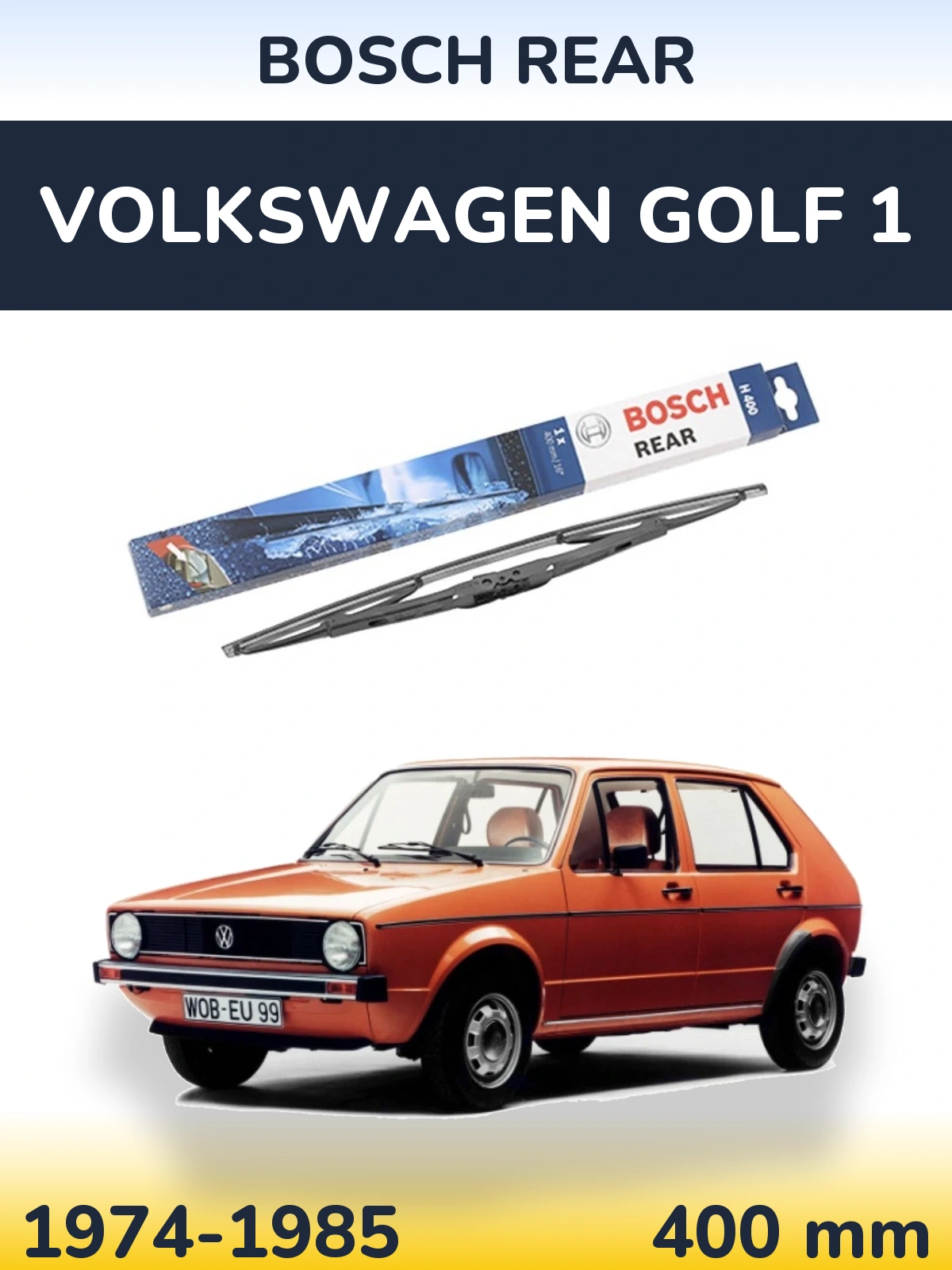 Torkarblad BOSCH Rear för Volkswagen Golf 1