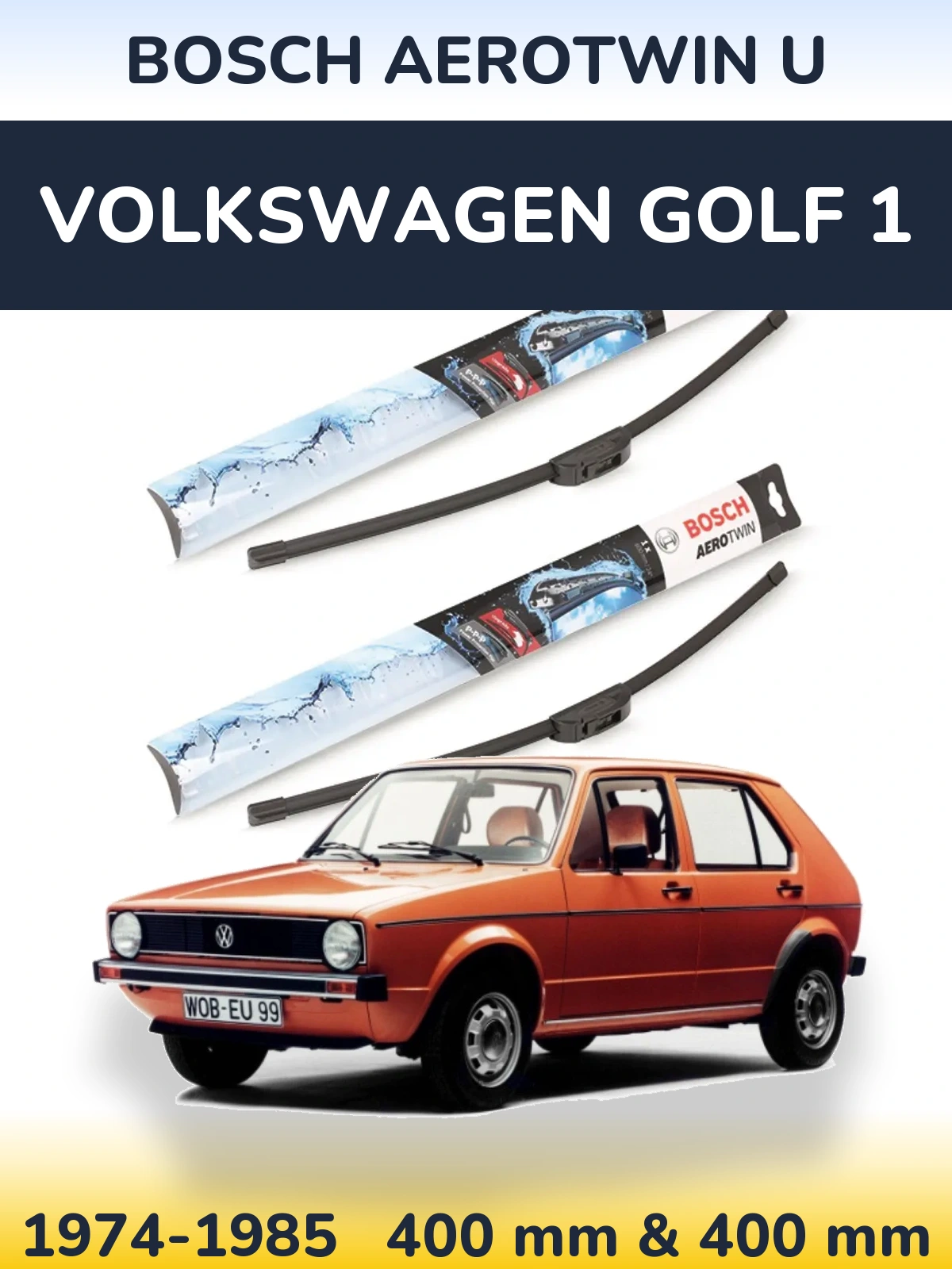 Torkarblad BOSCH AeroTwin U för Volkswagen Golf 1