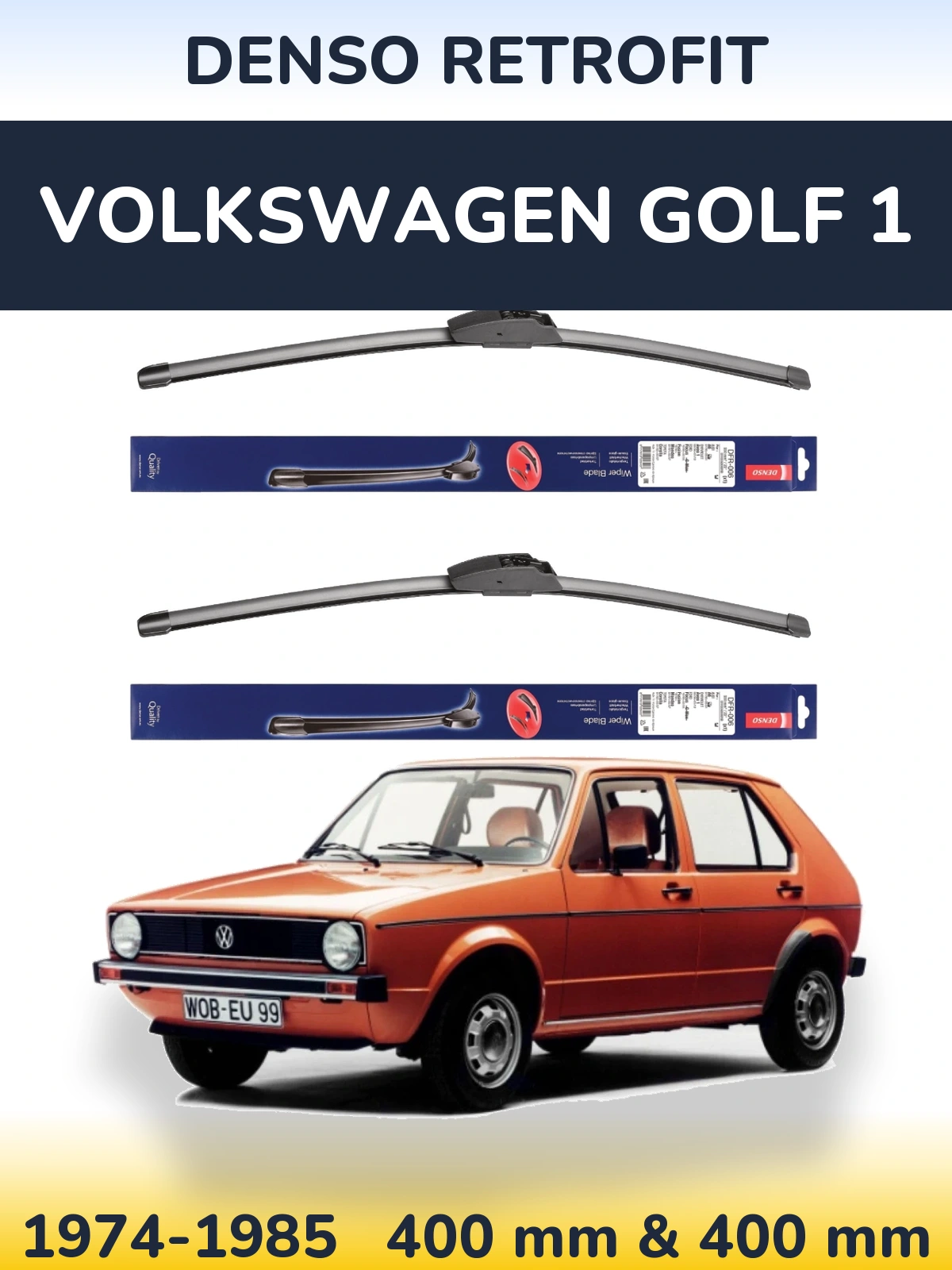 Torkarblad Denso Retrofit för Volkswagen Golf 1