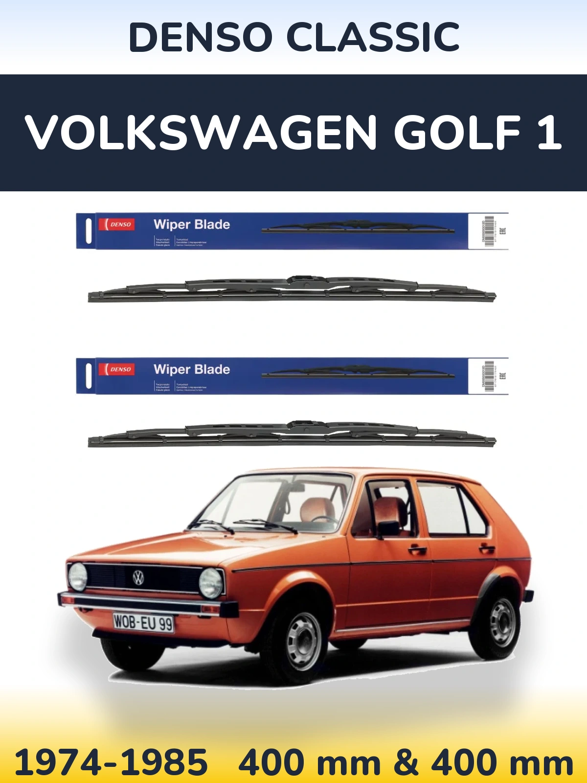 Torkarblad Denso Classic för Volkswagen Golf 1