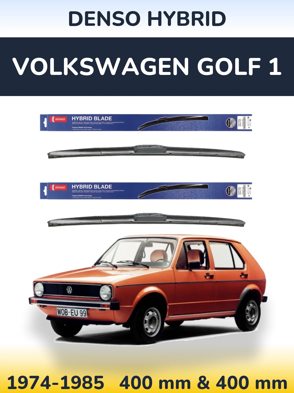 Torkarblad Denso Hybrid för Volkswagen Golf 1