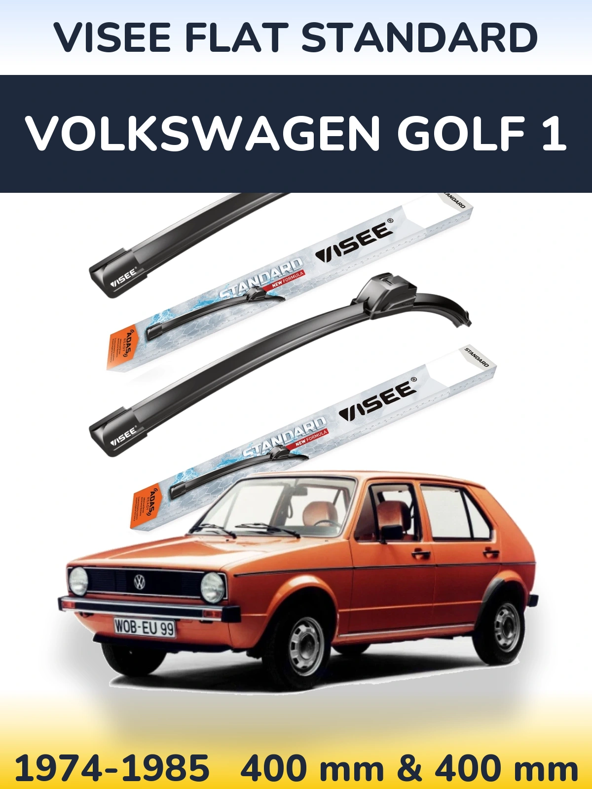 Torkarblad VISEE FLAT STANDARD för Volkswagen Golf 1