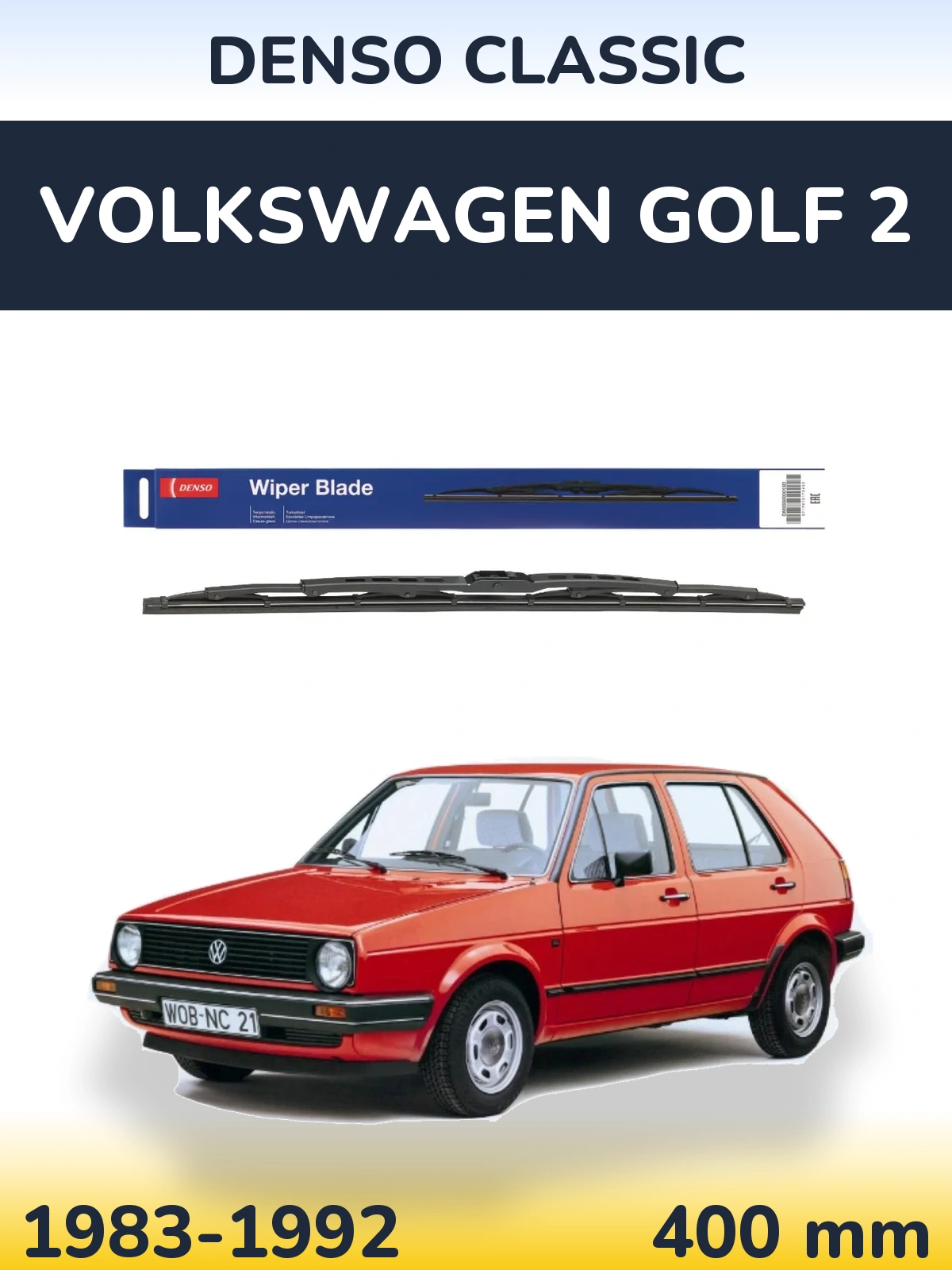 Torkarblad Denso Classic för Volkswagen Golf 2