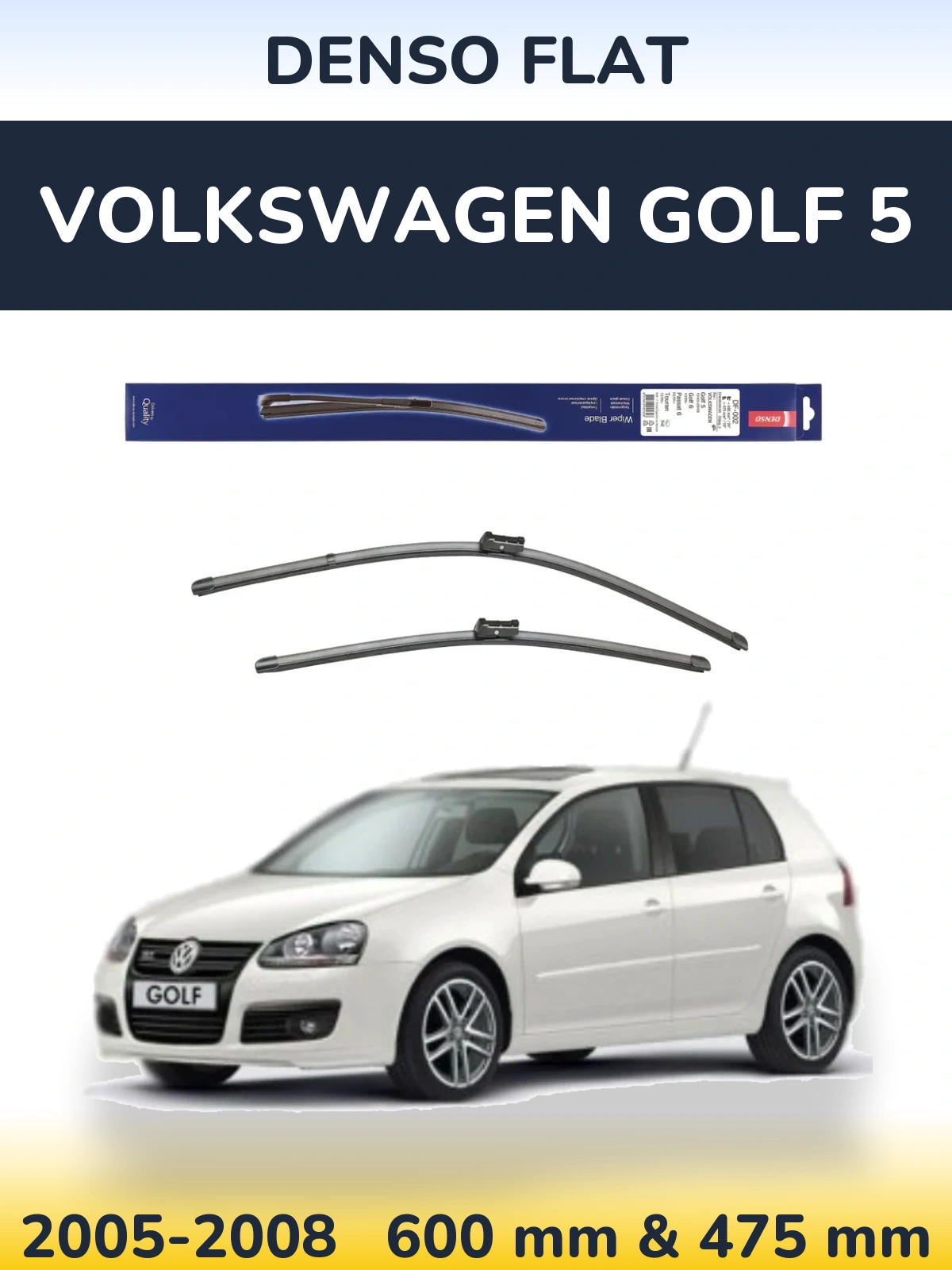 Torkarblad Denso Flat för Volkswagen Golf 5