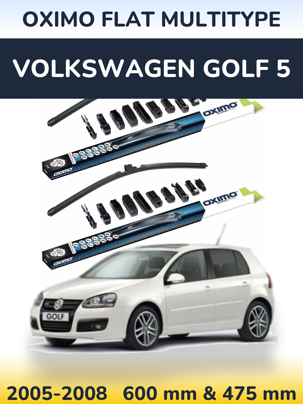 Torkarblad Oximo Flat MultiType för Volkswagen Golf 5
