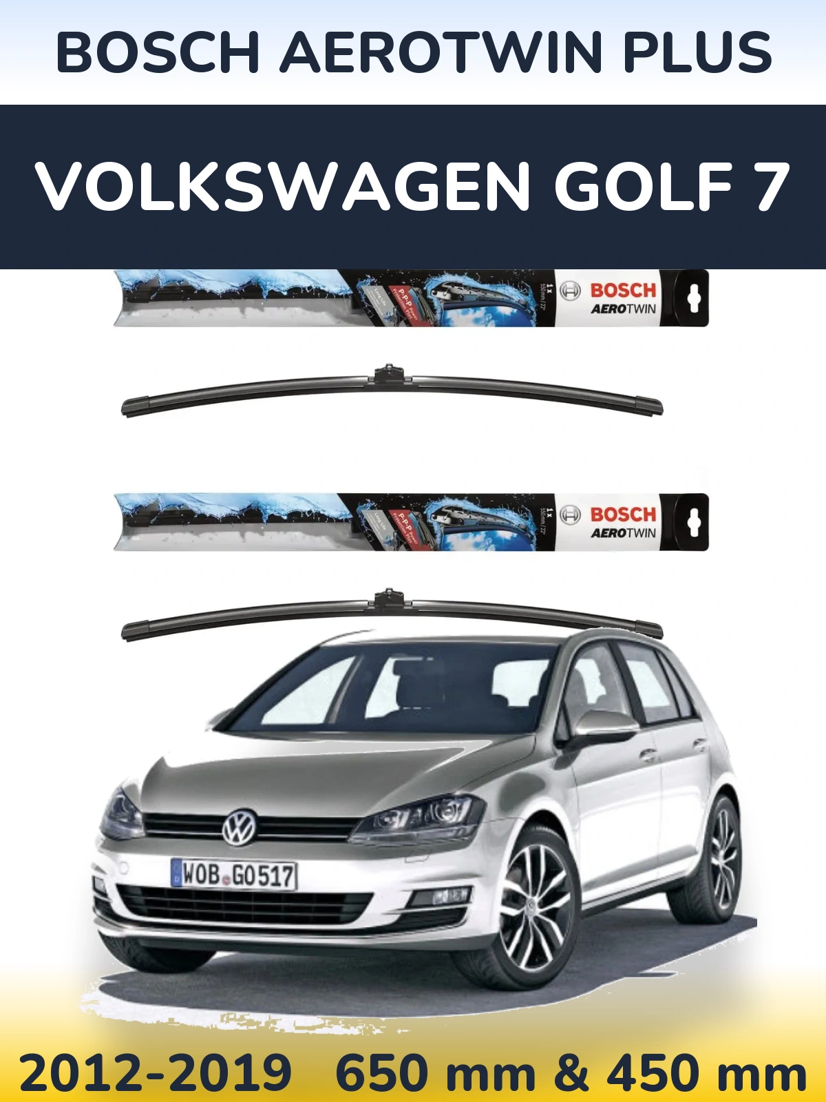 Torkarblad BOSCH AeroTwin Plus för Volkswagen Golf 7
