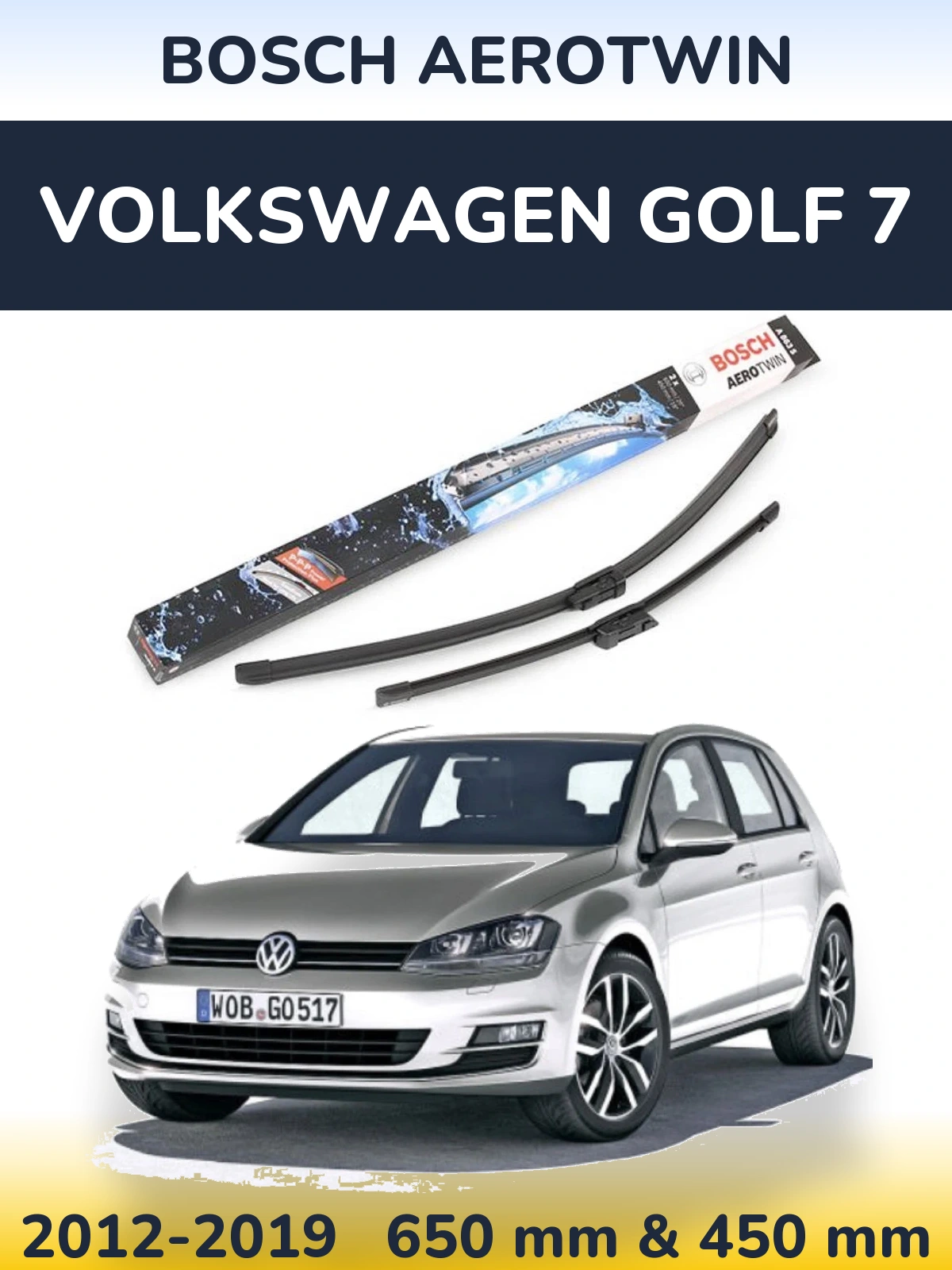 Torkarblad BOSCH AeroTwin för Volkswagen Golf 7