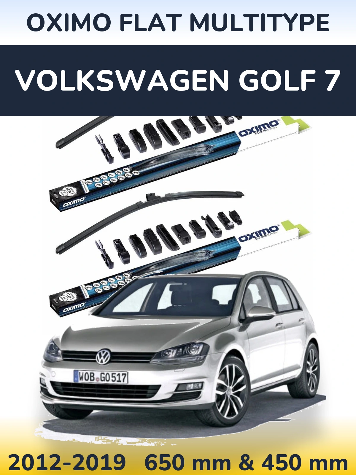 Torkarblad Oximo Flat MultiType för Volkswagen Golf 7