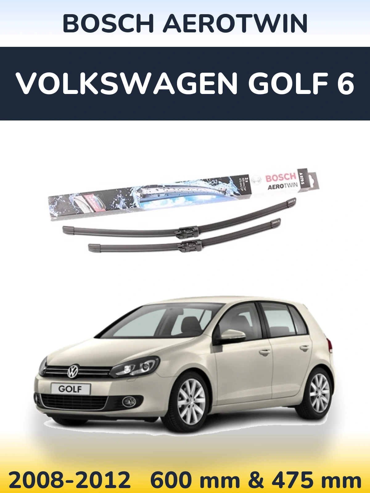Torkarblad BOSCH AeroTwin för Volkswagen Golf 6