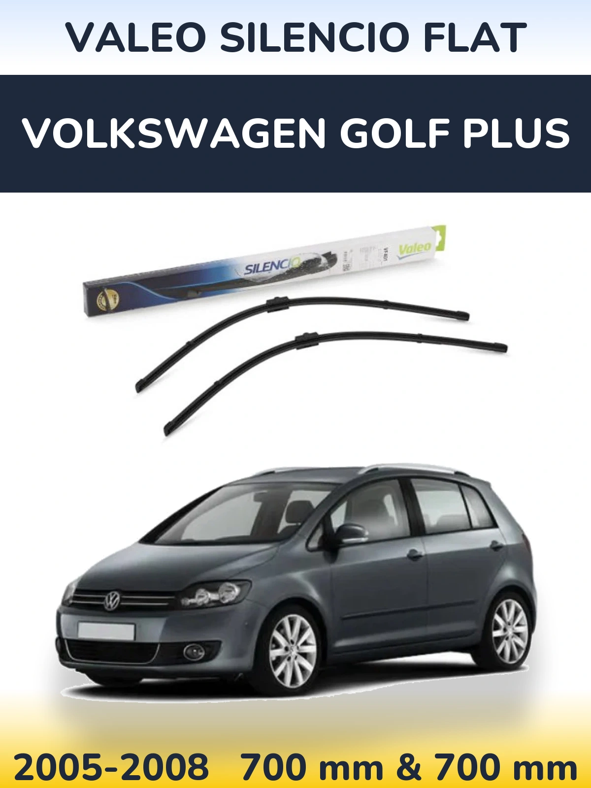 Torkarblad Valeo Silencio Flat för Volkswagen Golf Plus