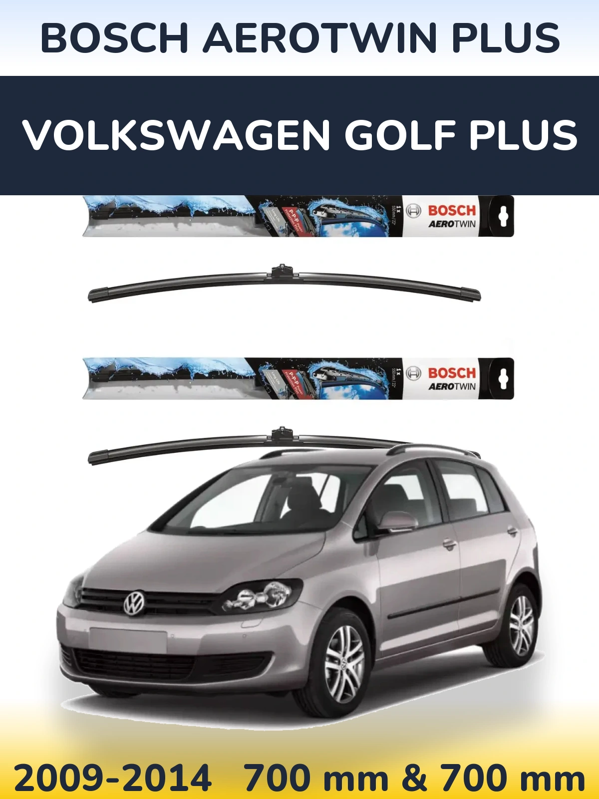 Torkarblad BOSCH AeroTwin Plus för Volkswagen Golf Plus