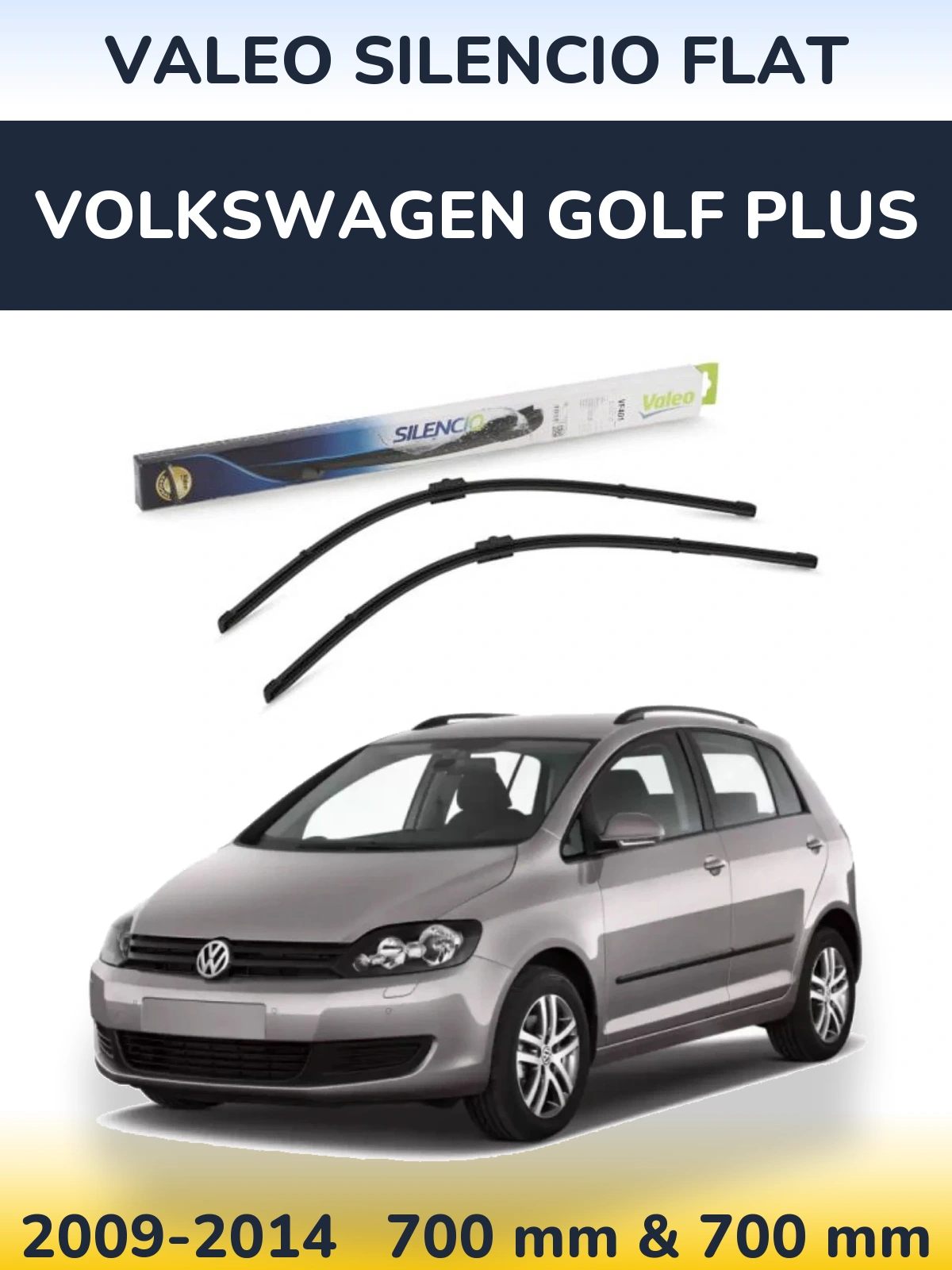 Torkarblad Valeo Silencio Flat för Volkswagen Golf Plus