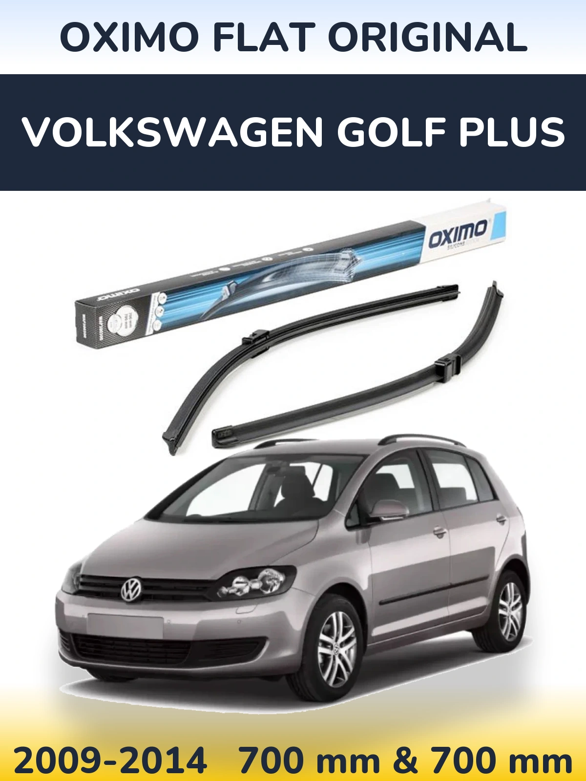 Комплект передних дворников Oximo Flat Original 700 & 700 мм для Volkswagen Golf Plus 2009-2014