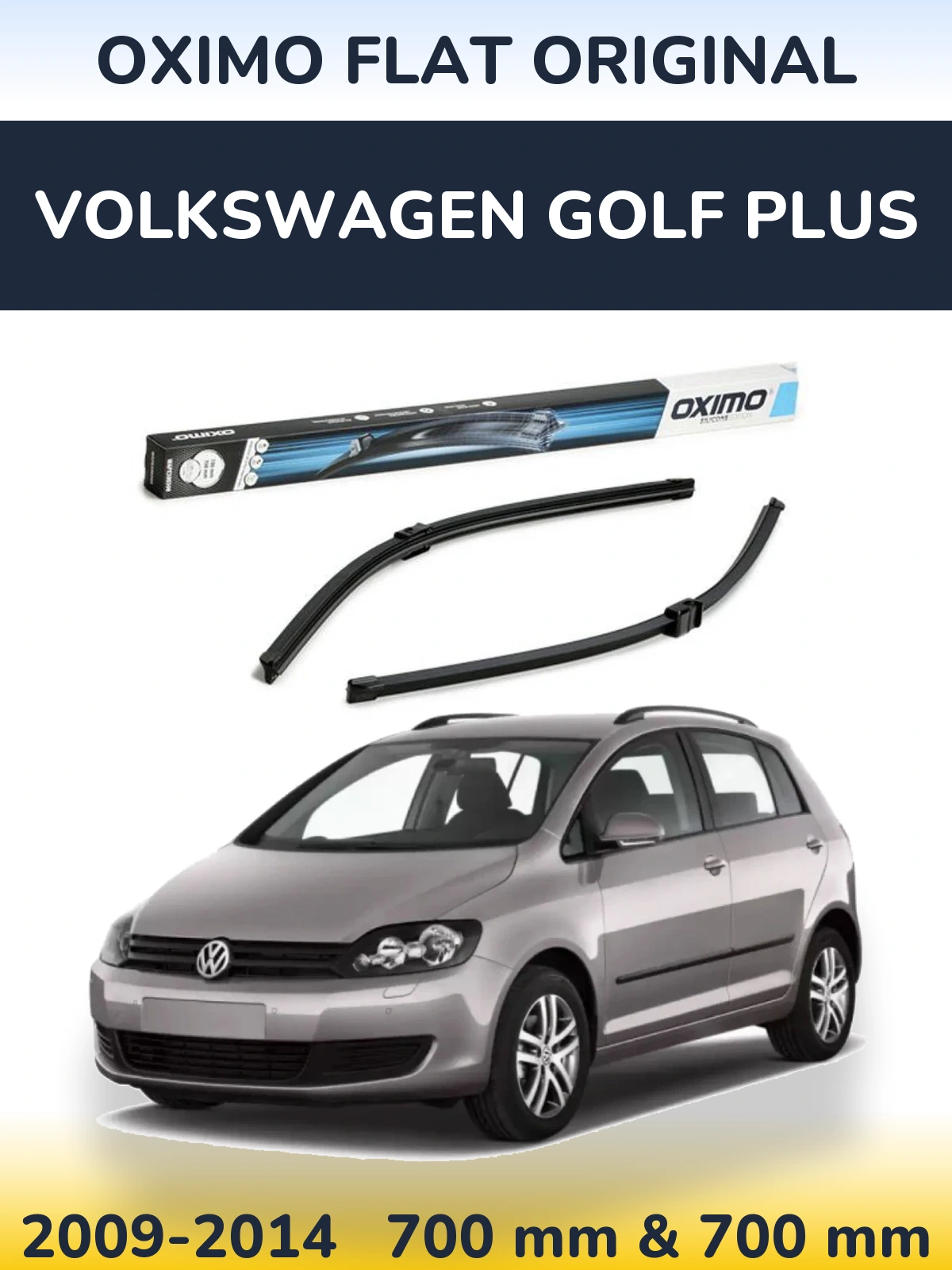Комплект передних дворников Oximo Flat Original 700 & 700 мм для Volkswagen Golf Plus 2009-2014