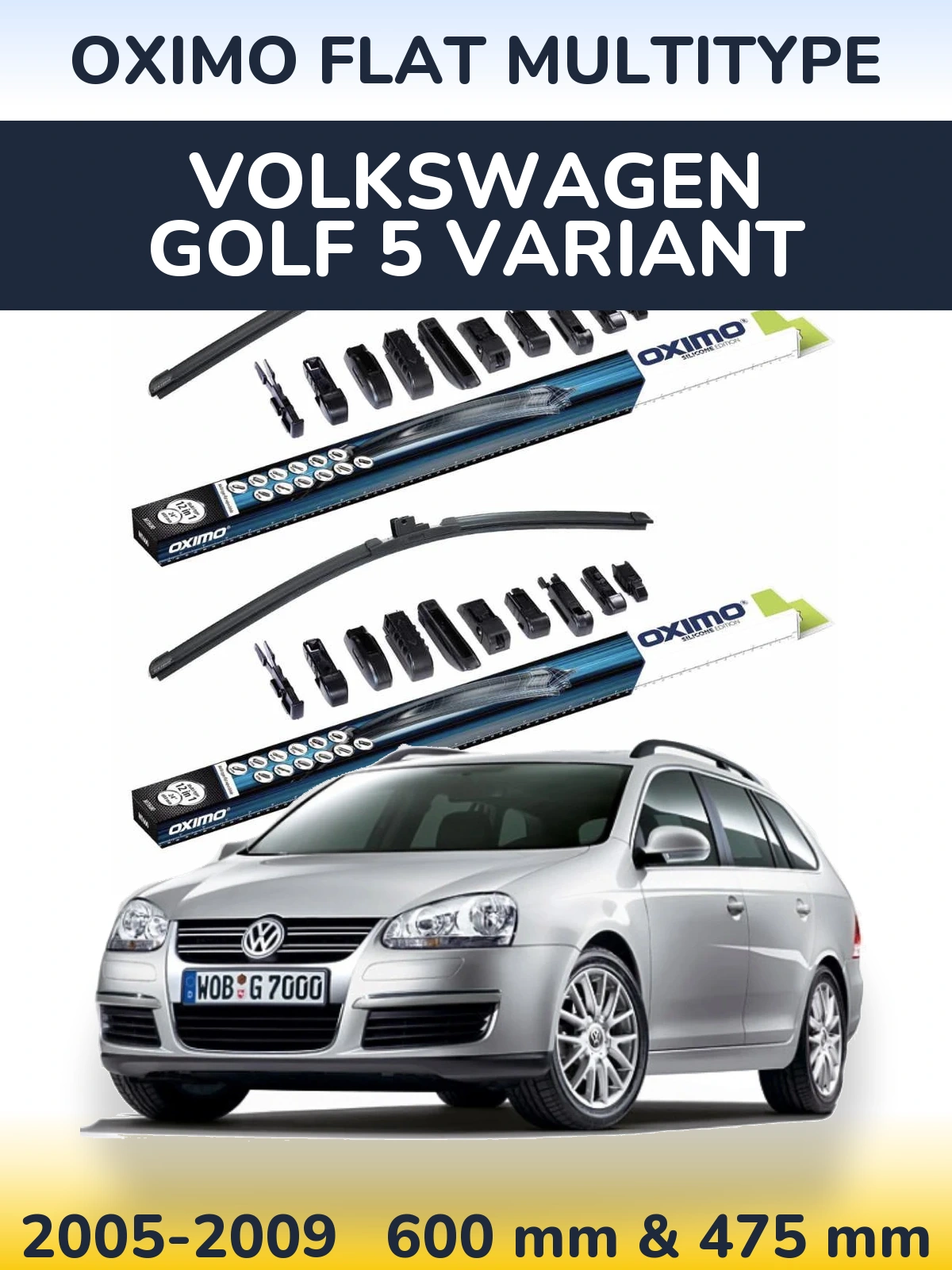 Torkarblad Oximo Flat MultiType för Volkswagen Golf 5 Variant