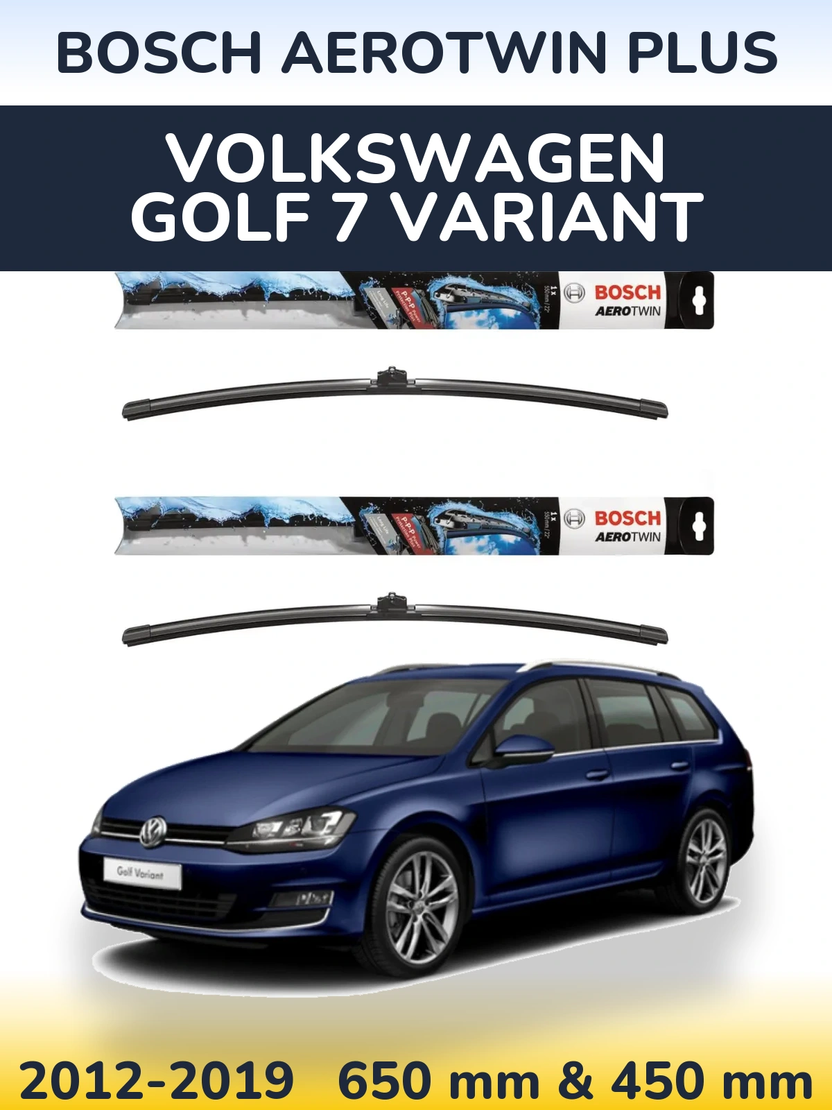 Torkarblad BOSCH AeroTwin Plus för Volkswagen Golf 7 Variant