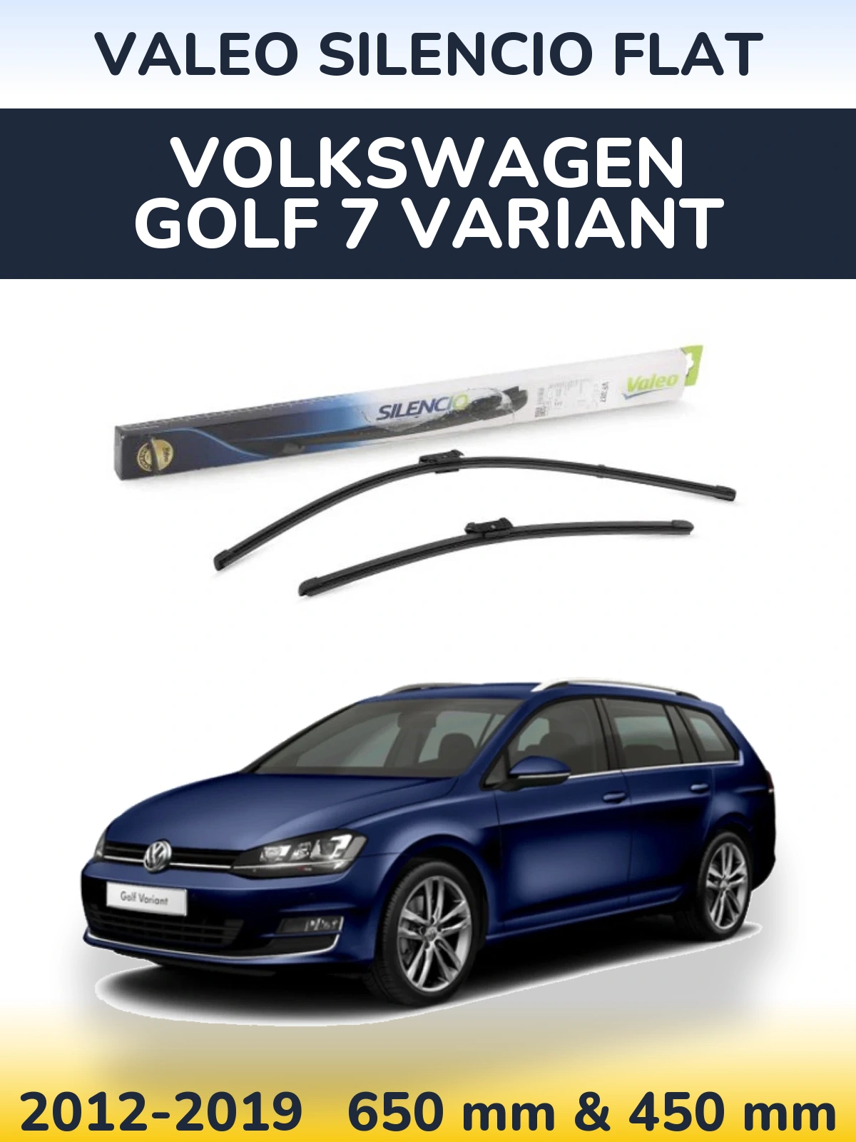Torkarblad Valeo Silencio Flat för Volkswagen Golf 7 Variant