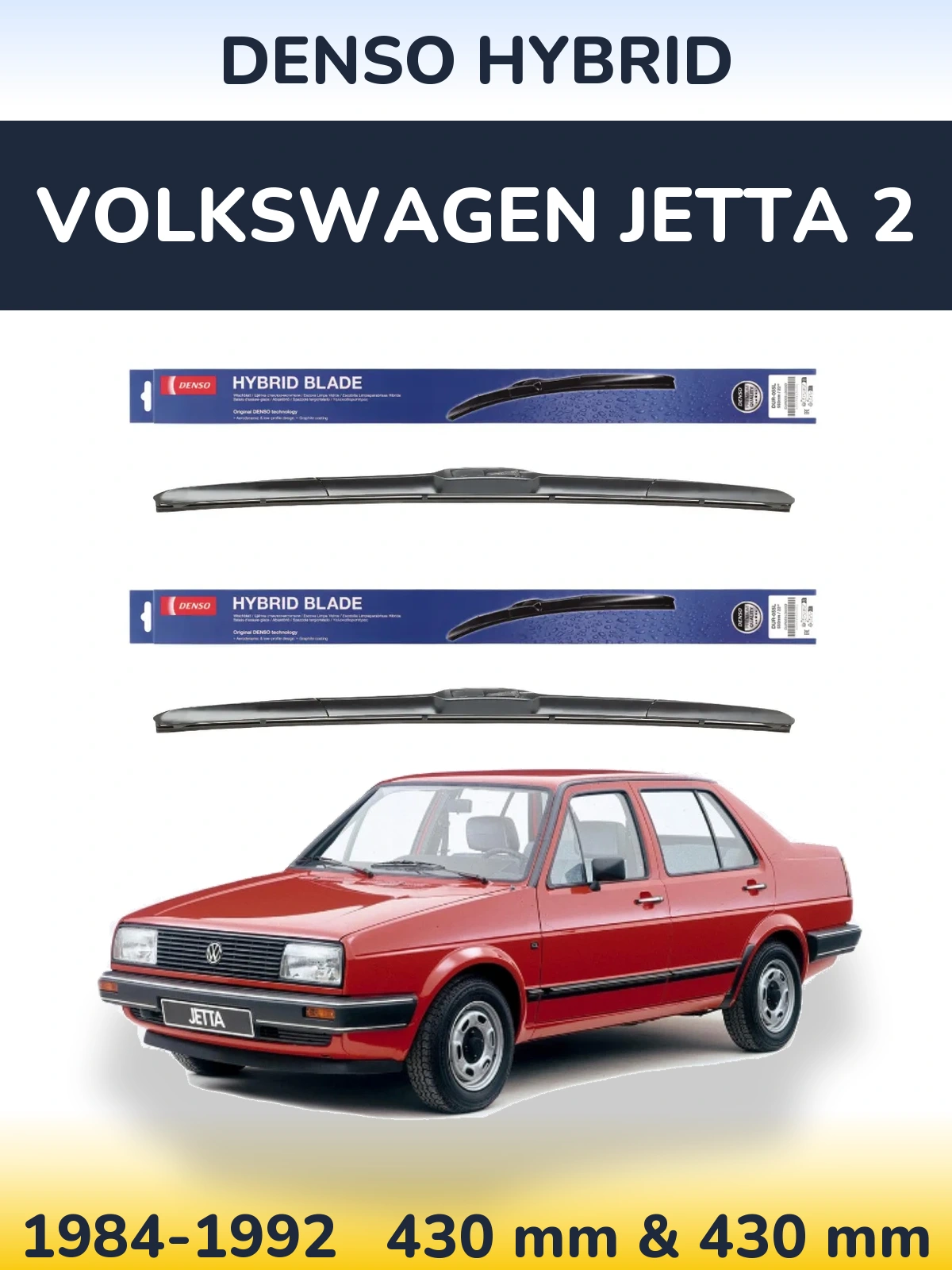 Torkarblad Denso Hybrid för Volkswagen Jetta 2