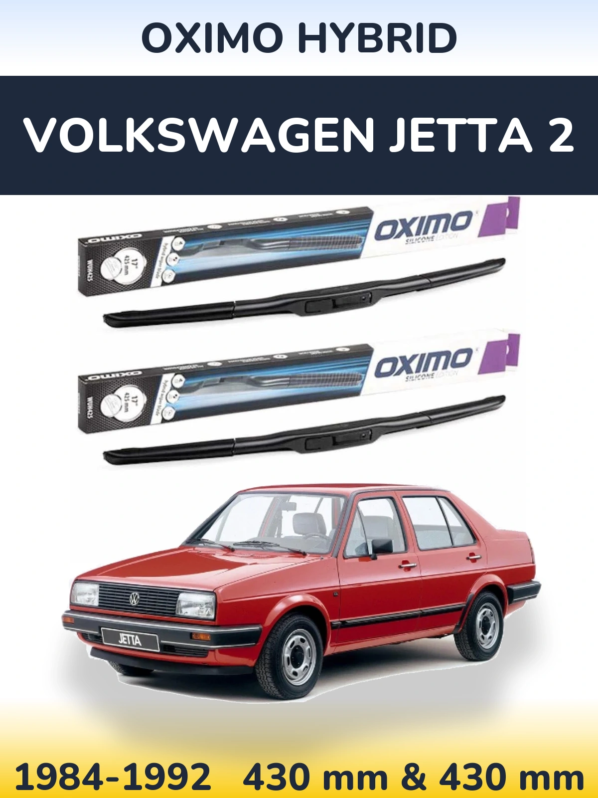 Torkarblad Oximo Hybrid för Volkswagen Jetta 2