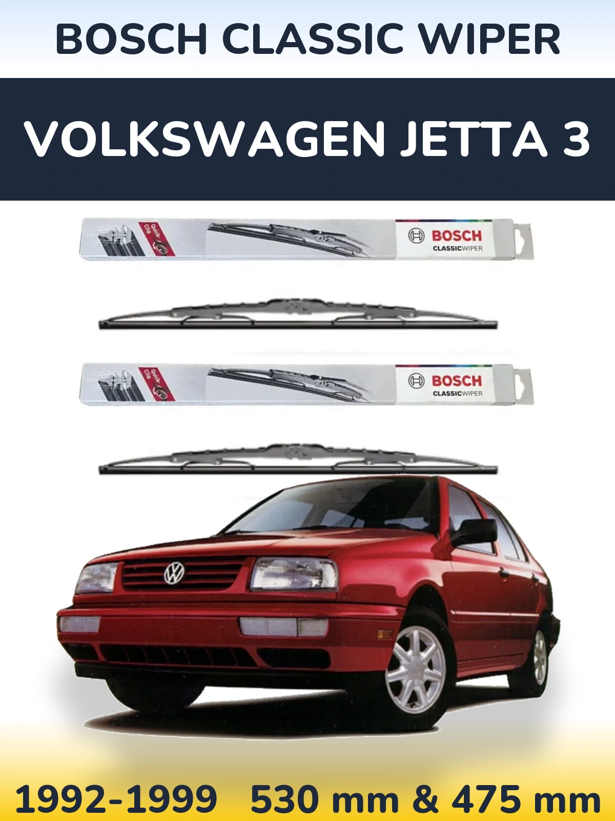Torkarblad BOSCH Classic Wiper för Volkswagen Jetta 3