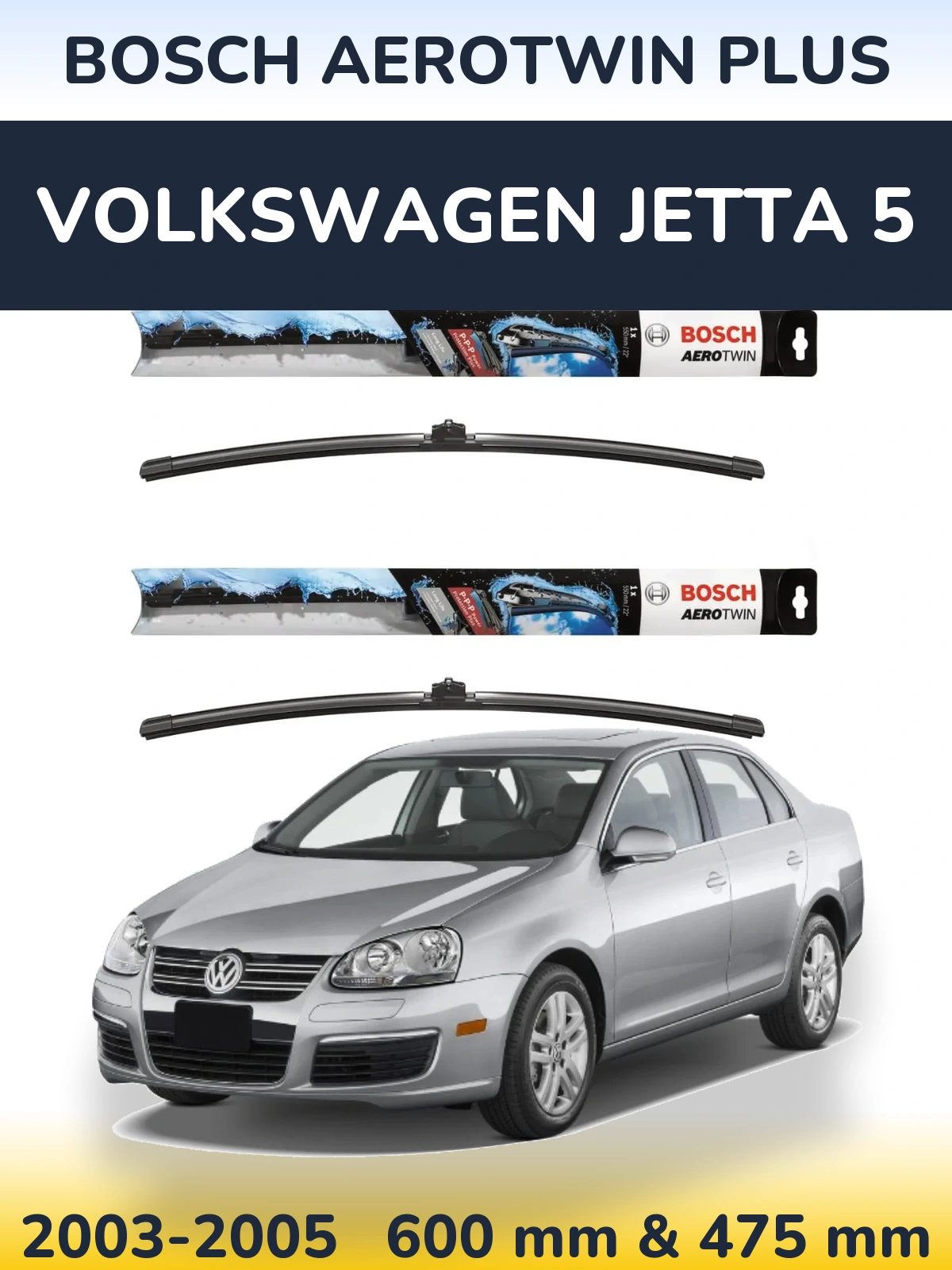 Torkarblad BOSCH AeroTwin Plus för Volkswagen Jetta 5