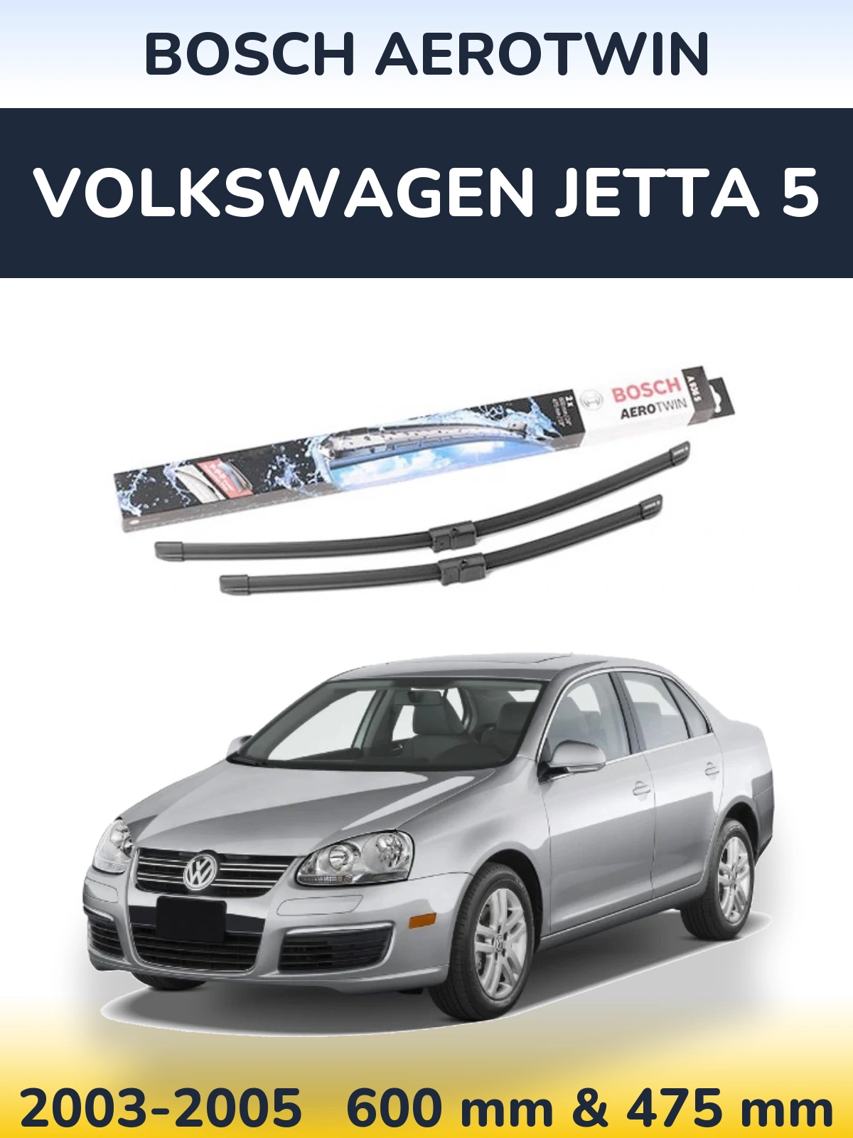 Torkarblad BOSCH AeroTwin för Volkswagen Jetta 5
