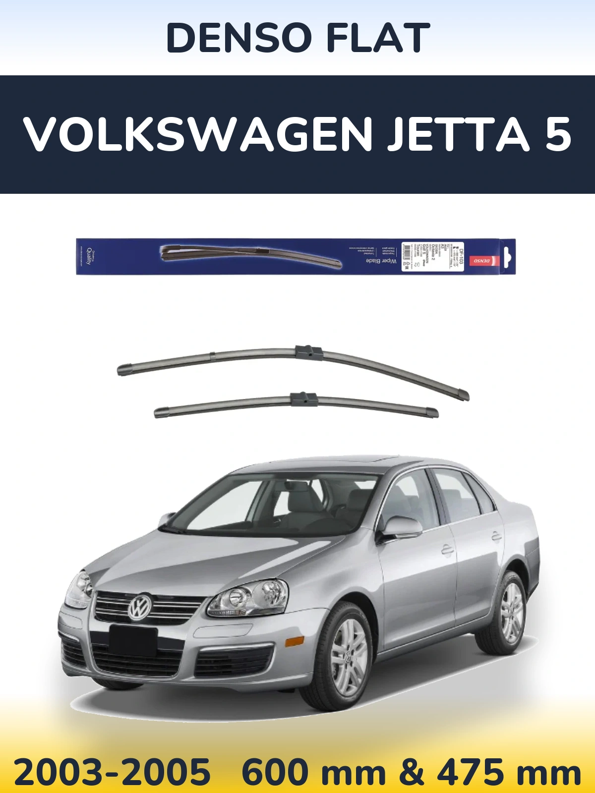 Torkarblad Denso Flat för Volkswagen Jetta 5