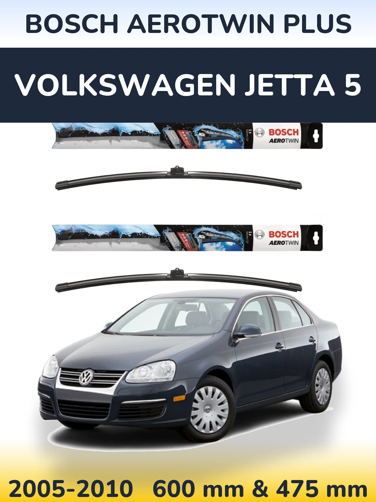 Torkarblad BOSCH AeroTwin Plus för Volkswagen Jetta 5