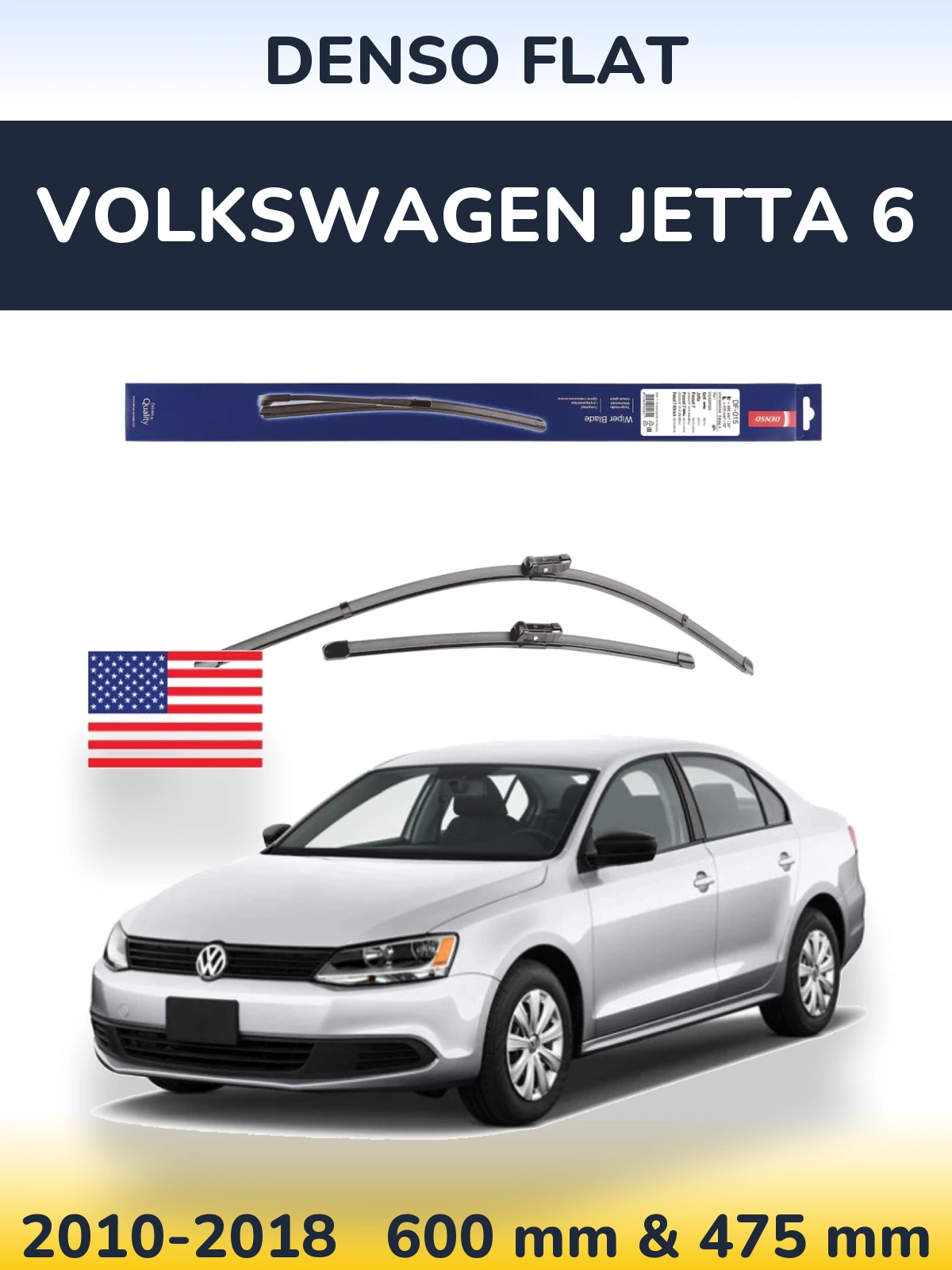 Torkarblad Denso Flat för Volkswagen Jetta 6