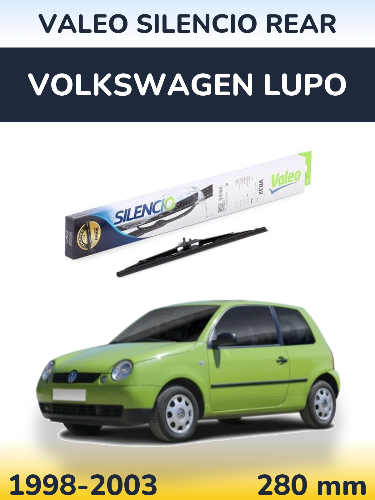 Torkarblad Valeo Silencio Rear för Volkswagen Lupo