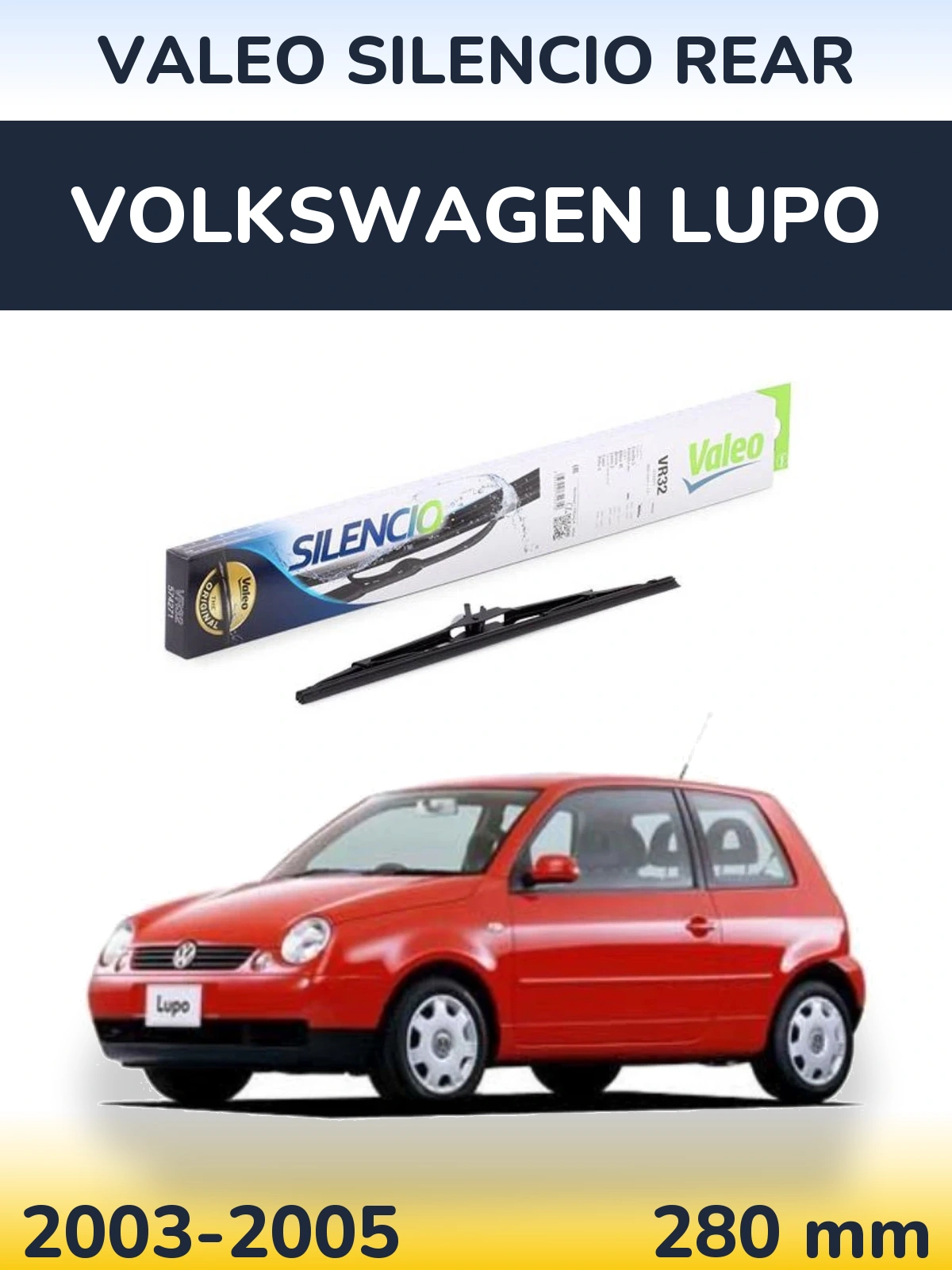Torkarblad Valeo Silencio Rear för Volkswagen Lupo