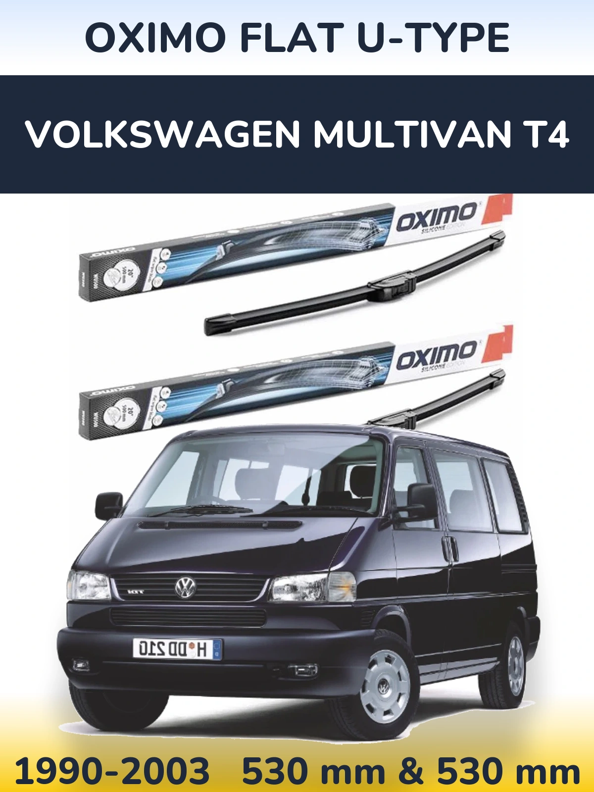 Torkarblad Oximo Flat U-type för Volkswagen Multivan T4