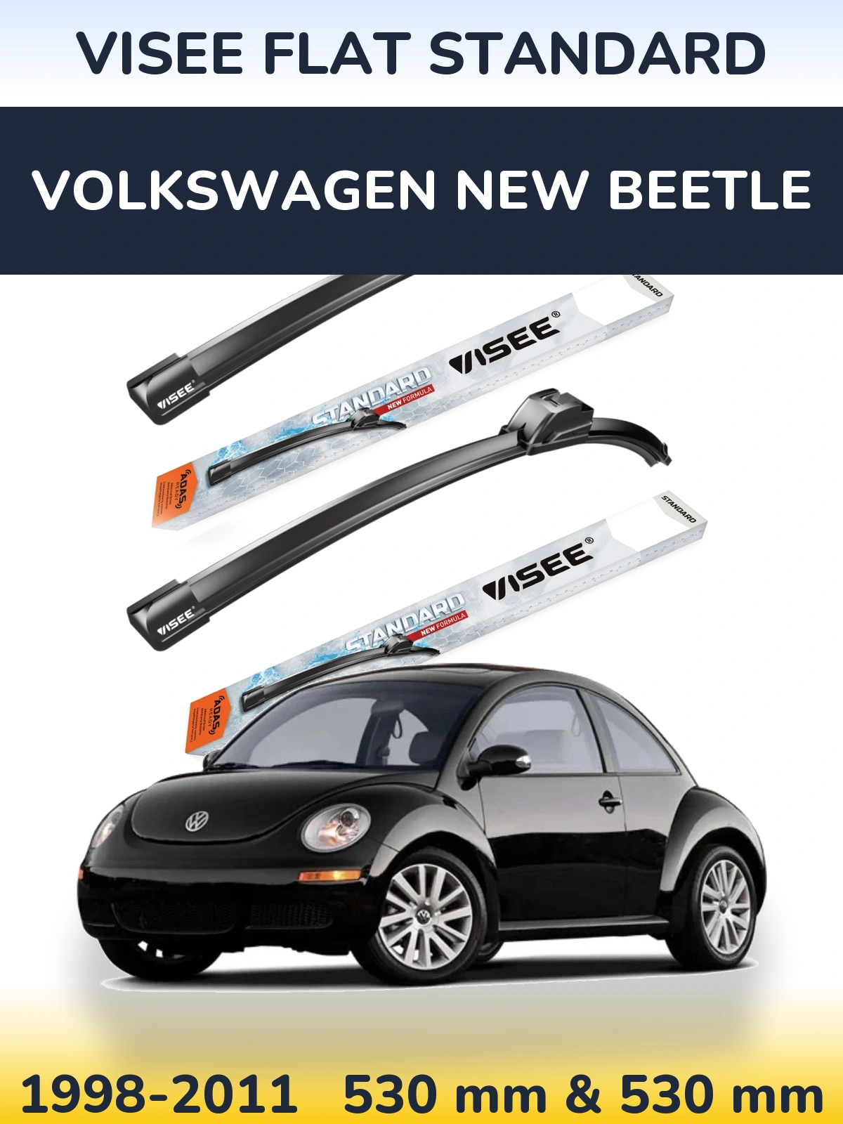Torkarblad VISEE FLAT STANDARD för Volkswagen New Beetle
