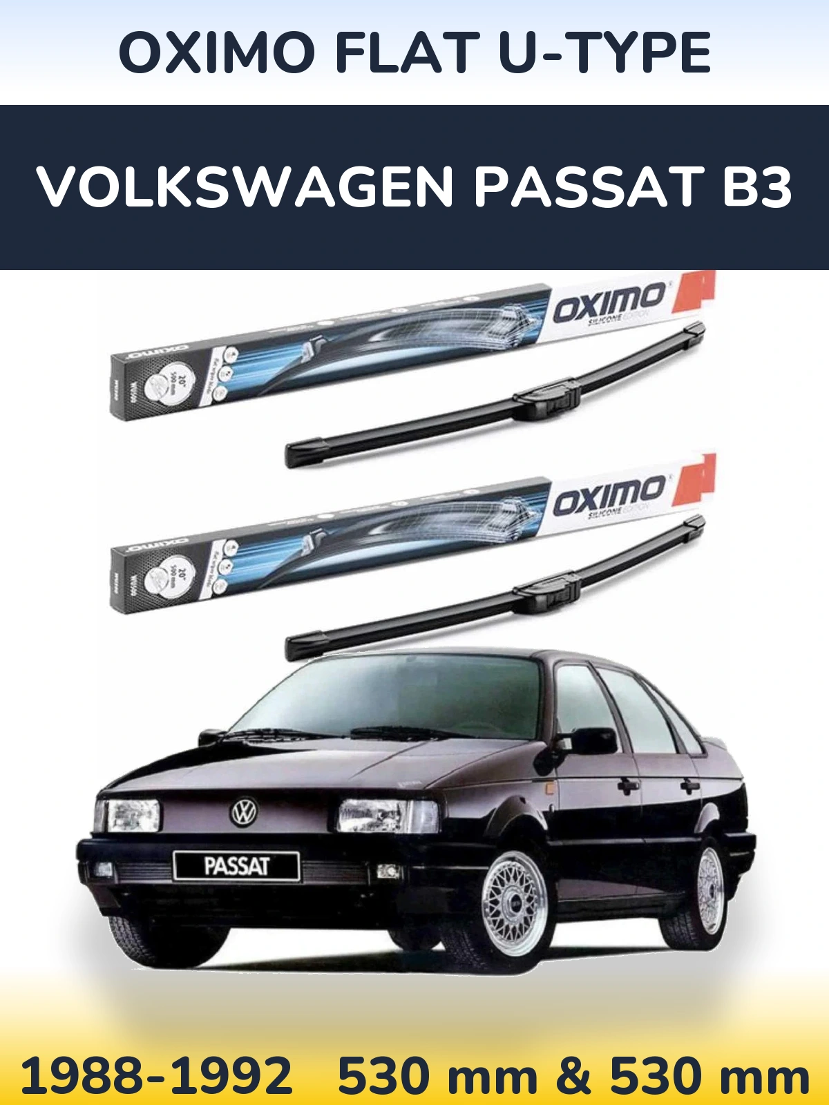 Torkarblad Oximo Flat U-type för Volkswagen Passat B3