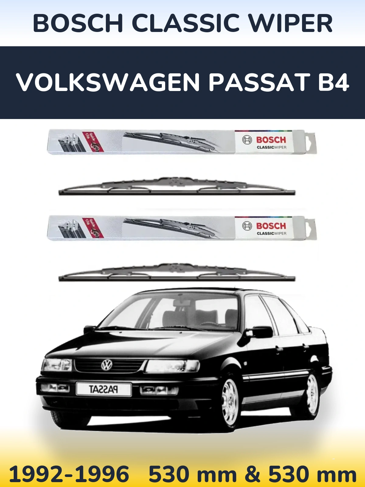 Torkarblad BOSCH Classic Wiper för Volkswagen Passat B4