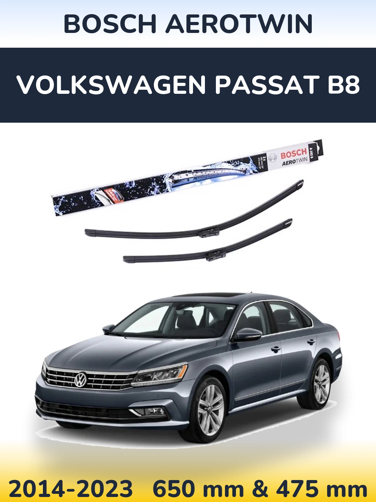 Torkarblad BOSCH AeroTwin för Volkswagen Passat B8