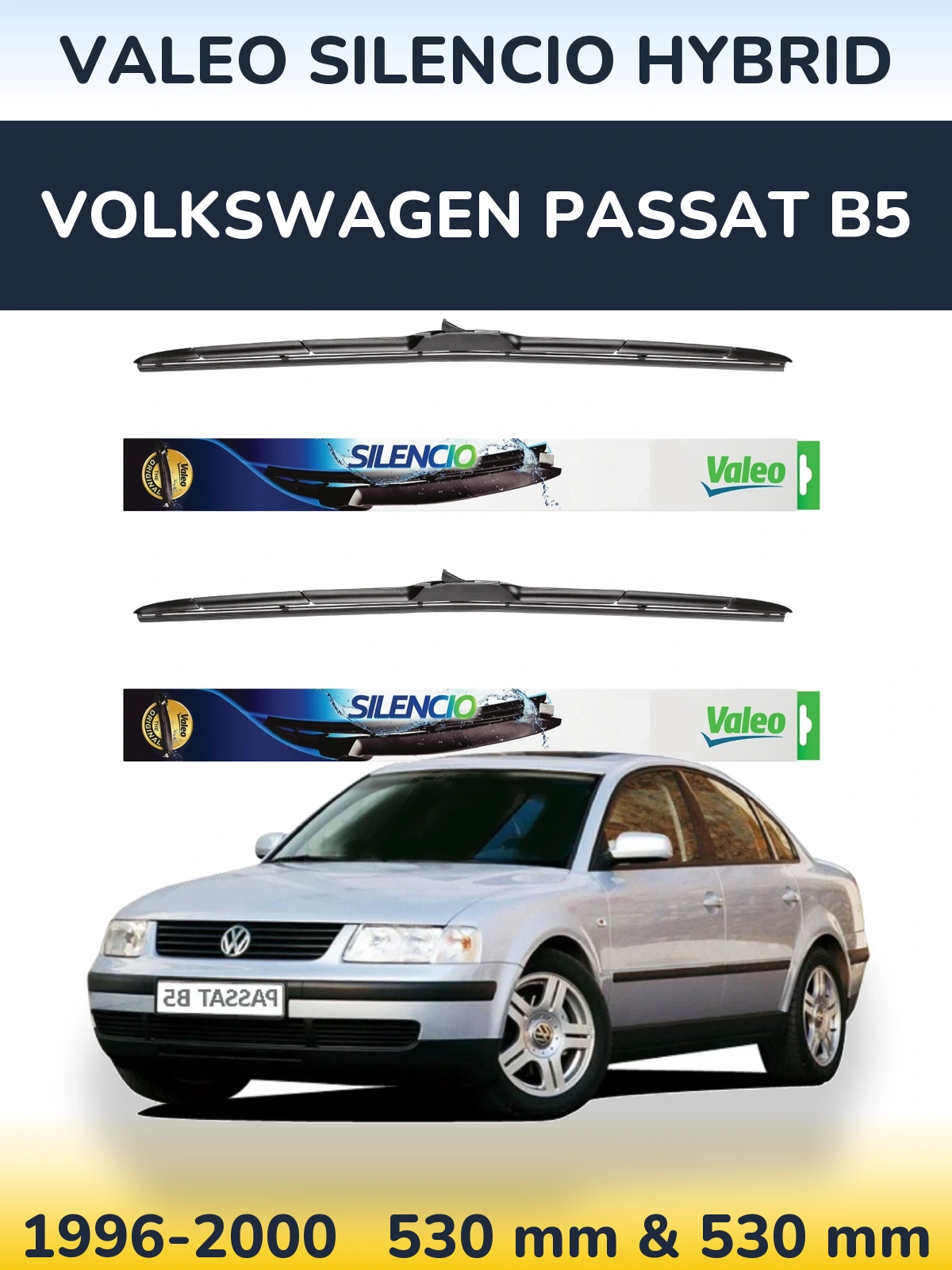 Torkarblad Valeo Silencio Hybrid för Volkswagen Passat B5