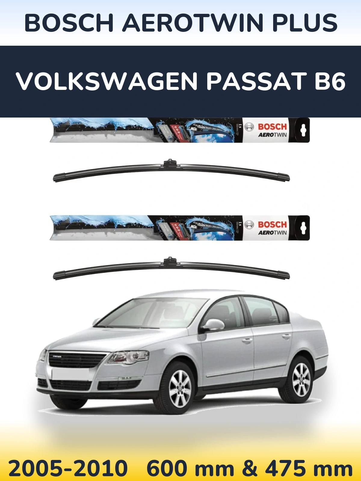 Torkarblad BOSCH AeroTwin Plus för Volkswagen Passat B6