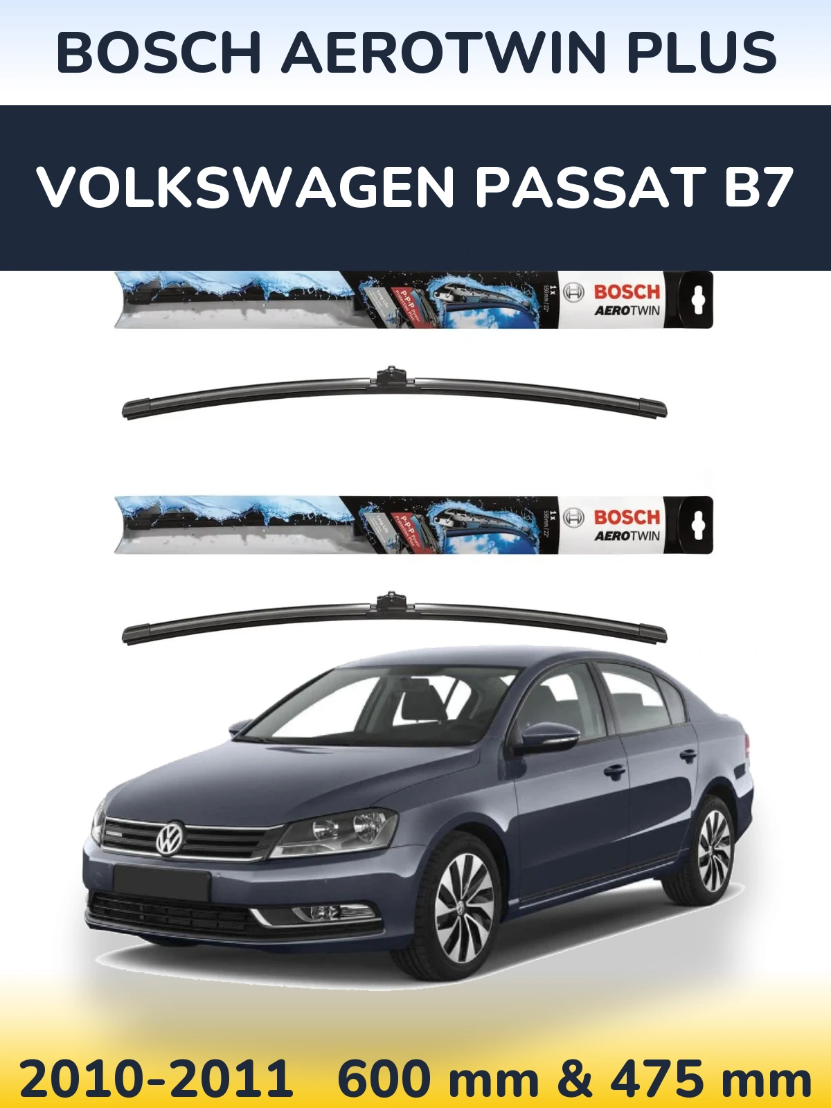Torkarblad BOSCH AeroTwin Plus för Volkswagen Passat B7